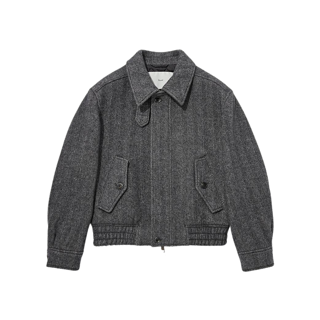 Dunst Textured Collar Wool Blouson Dark Grey Herringbone 상세 이미지 1