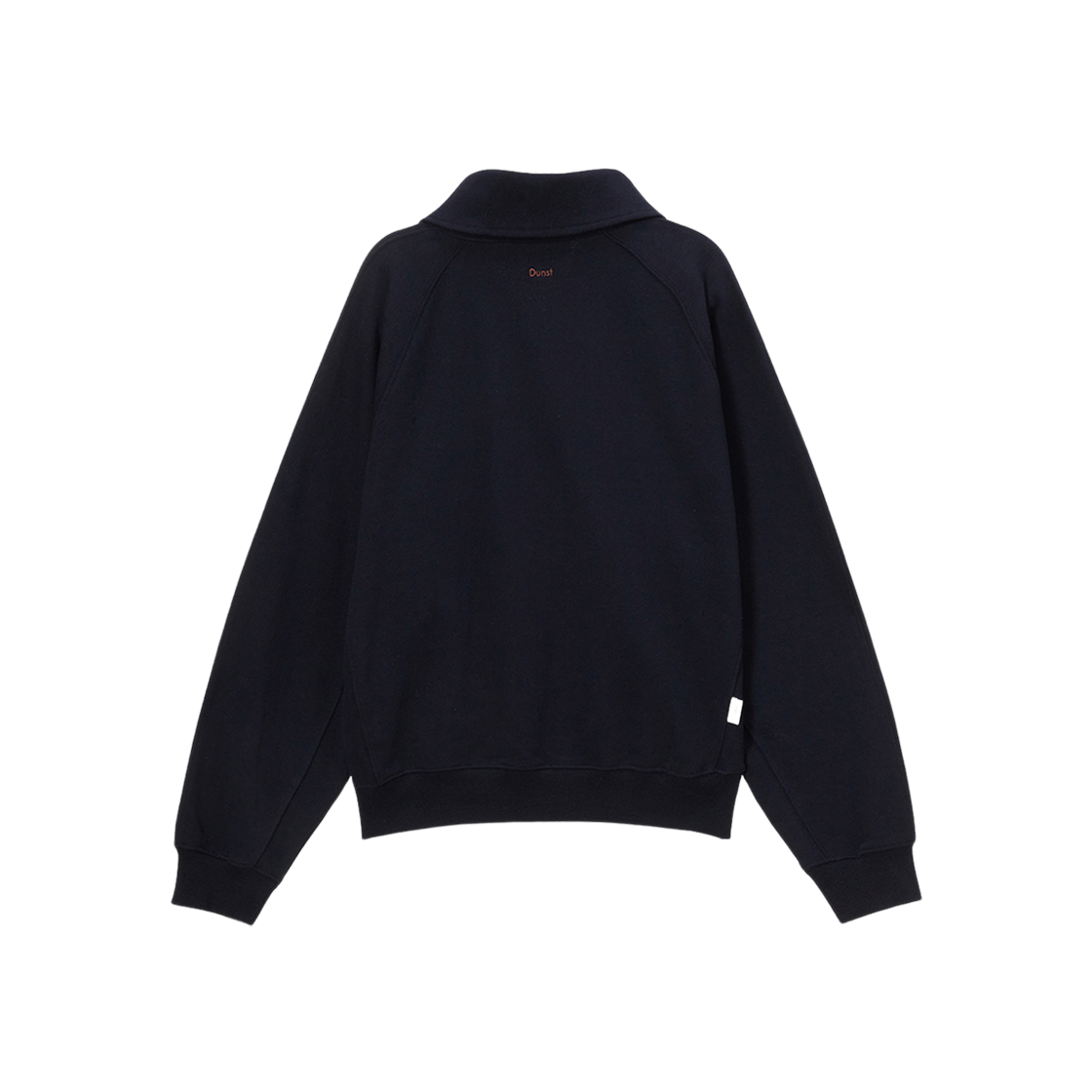 Dunst Leather Logo Half Zip-Up Sweatshirt French Navy 상세 이미지 2