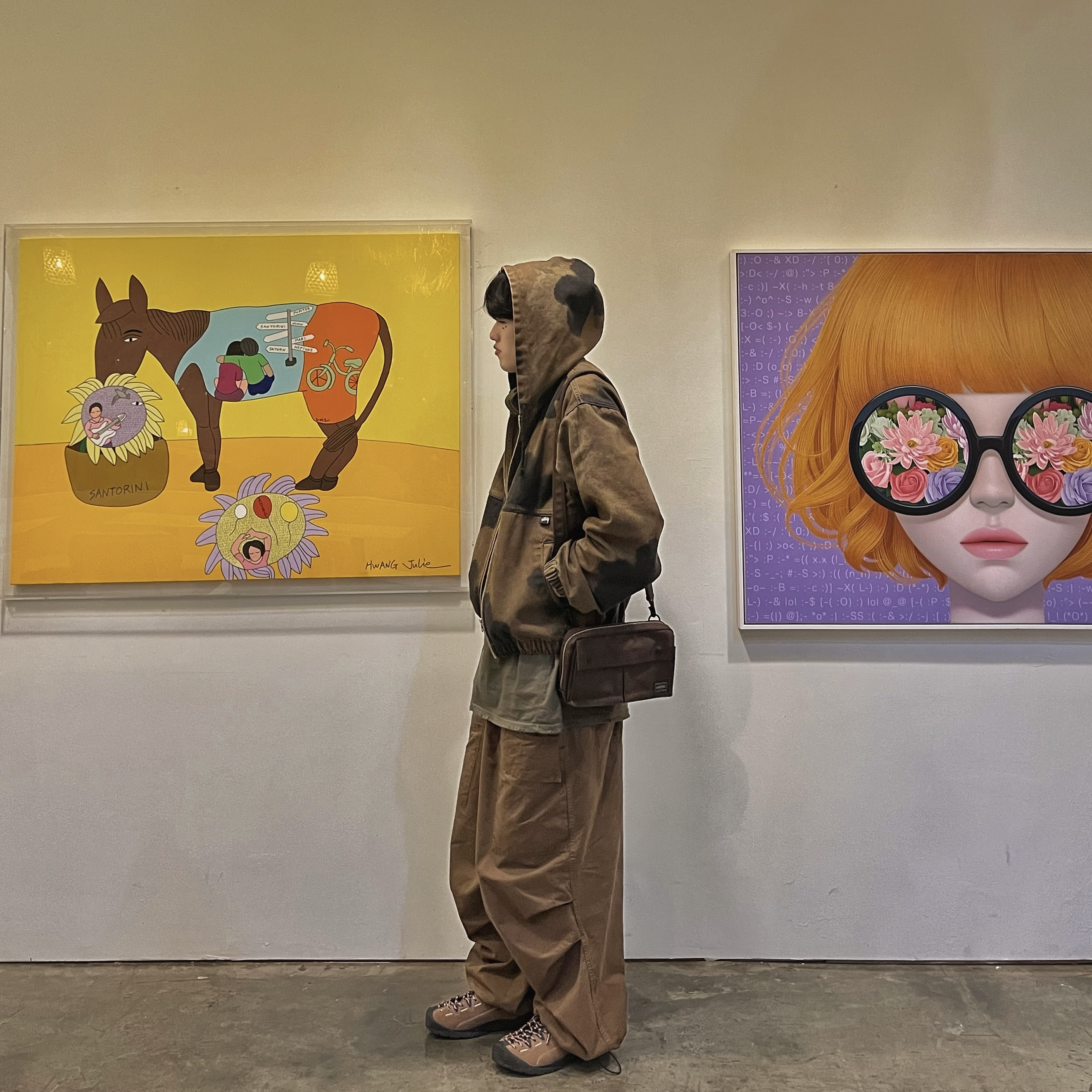 Stussy Floral Dye Work Jacket Brown, Keen Jasper Sneakers Toasted Coconut 착용 스타일 - 5