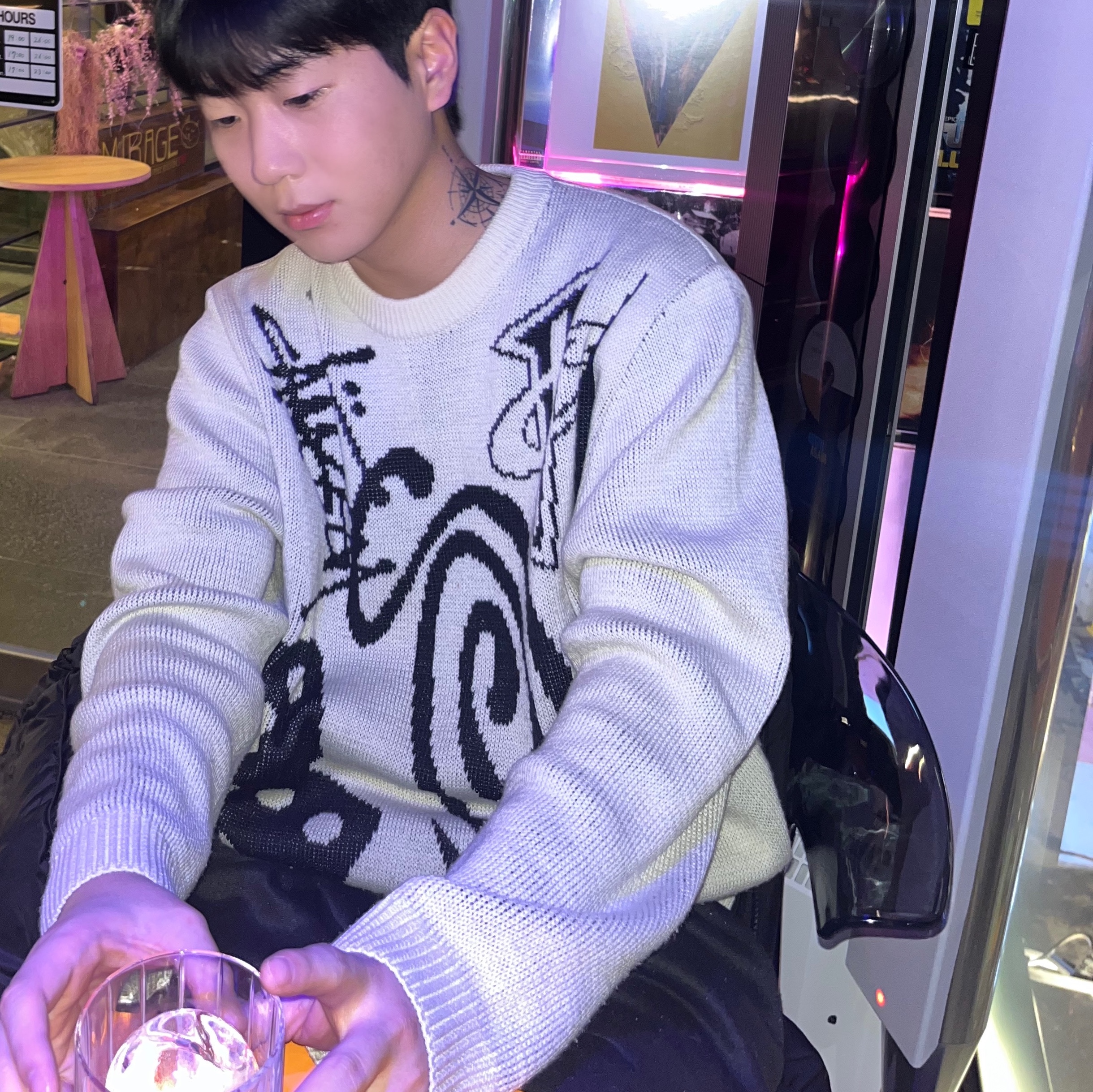 Nike x Stussy NRG LS Knit Sweater Fossil (DR2893-238) 착용 스타일