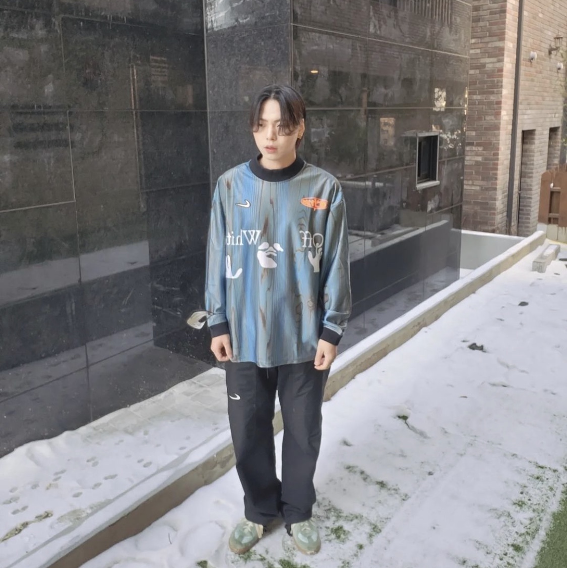 Nike x Off-White NRG Jersey Imperial Blue - Asia 착용 스타일