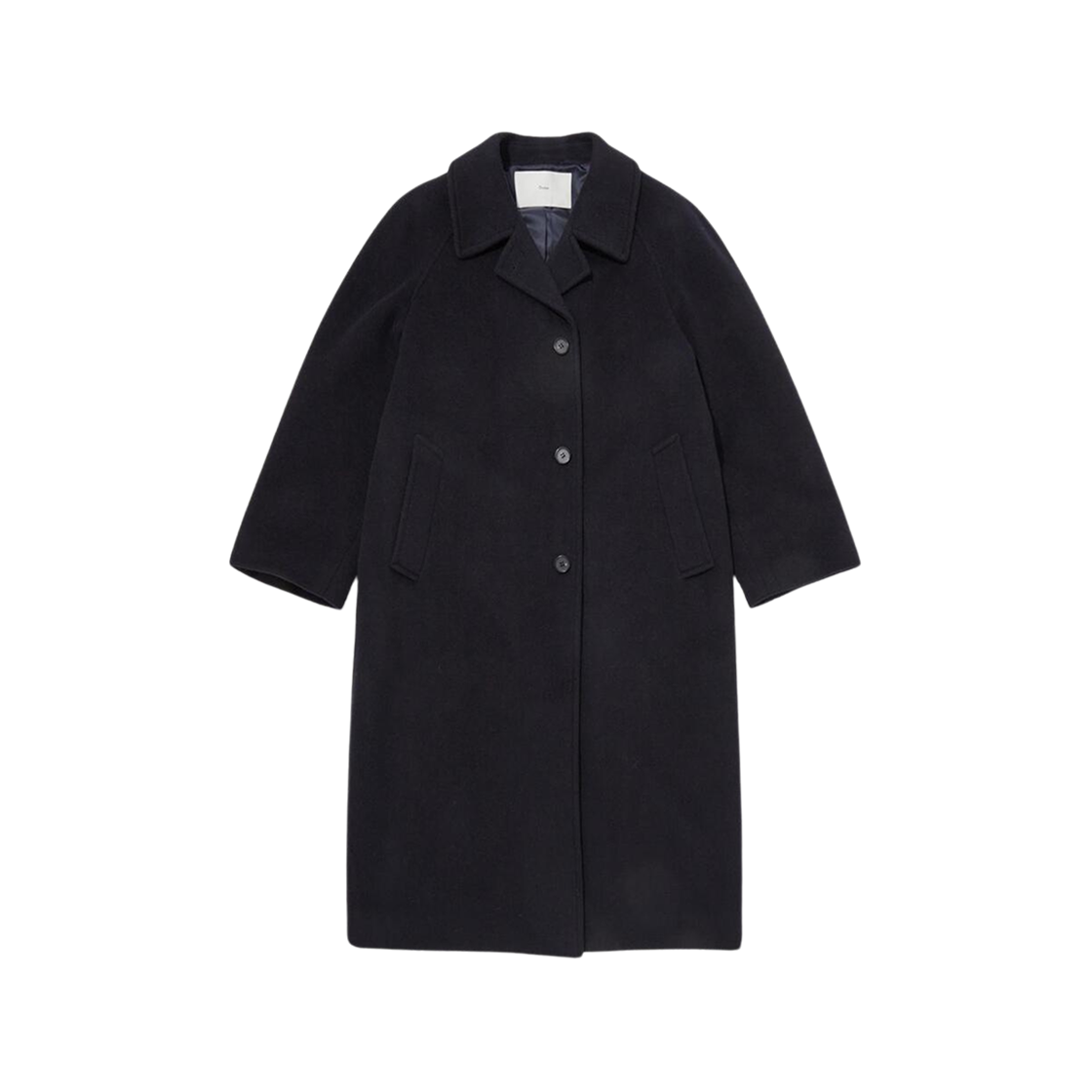 (W) Dunst Round Shape Cashmere Mac Coat Dark Navy 상세 이미지 1