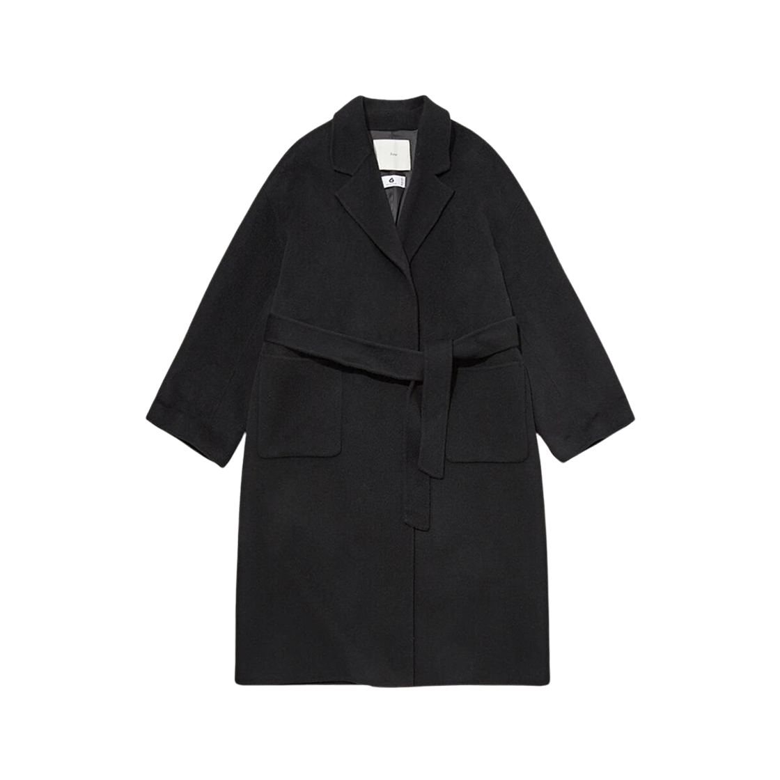 (W) Dunst Handmade Cashmere Robe Coat Black 상세 이미지 1