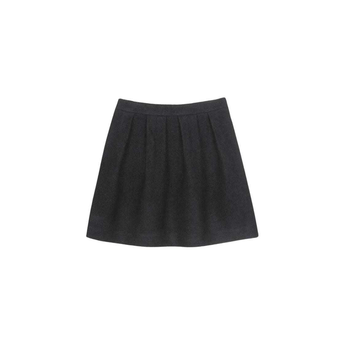 (W) Dunst Boucle Wool Bell-Line Midi Skirt Black 상세 이미지 2