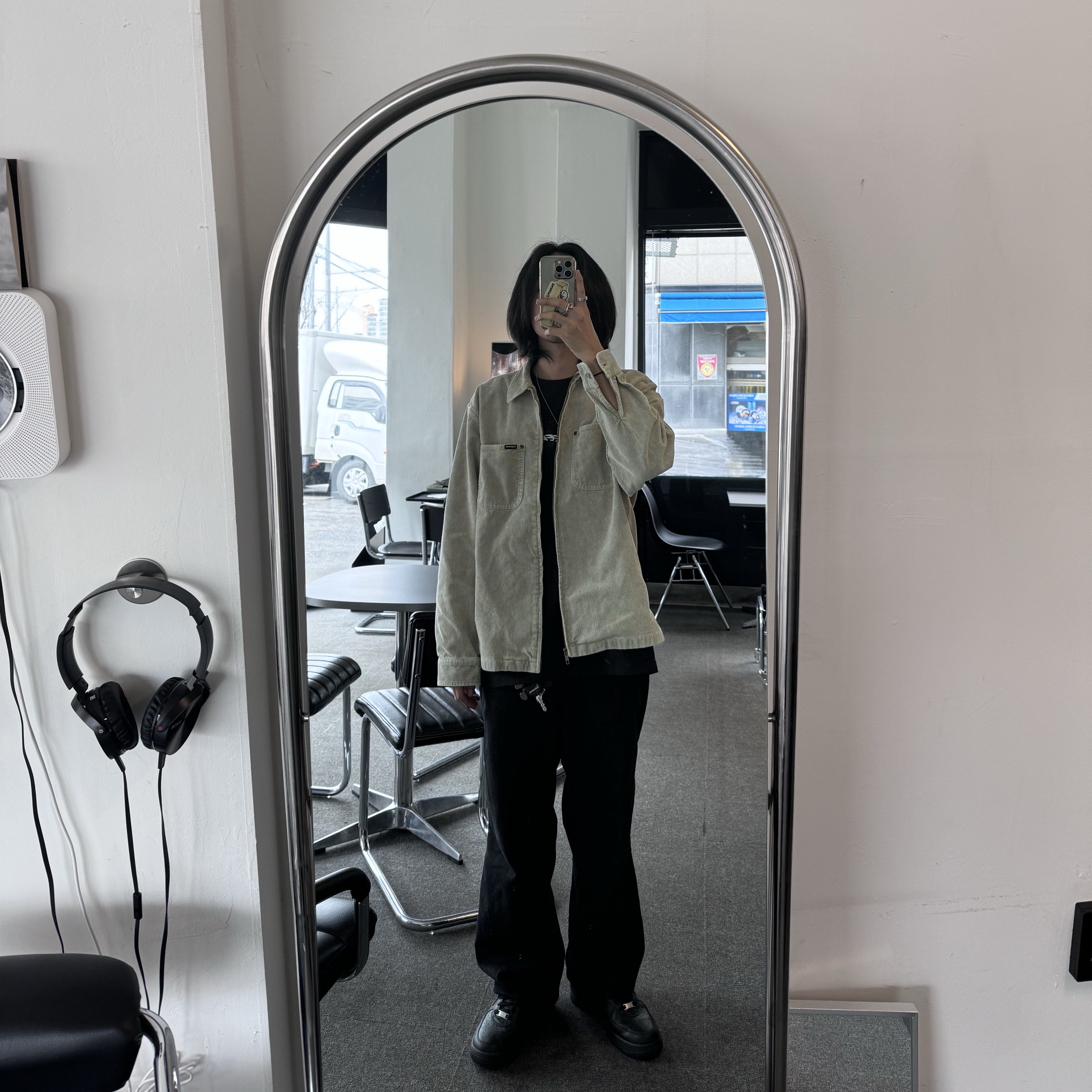Supreme Washed Corduroy Zip Up Shirt Tan - 24SS, Nike x Supreme Air Force 1 Low Black 착용 스타일