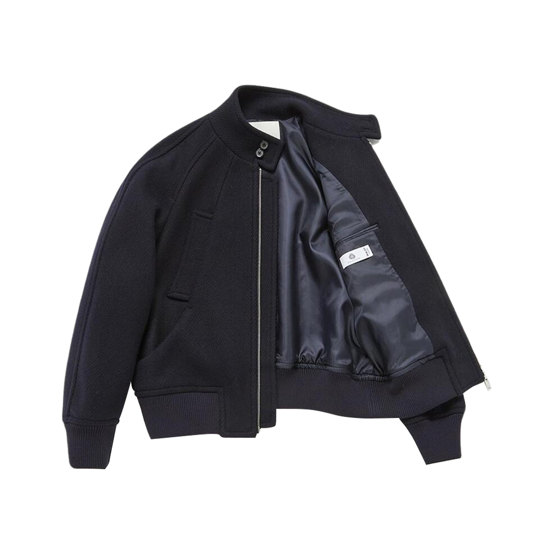 Dunst Diagonal Wool Harrington Jacket Dark Navy 상세 이미지 3