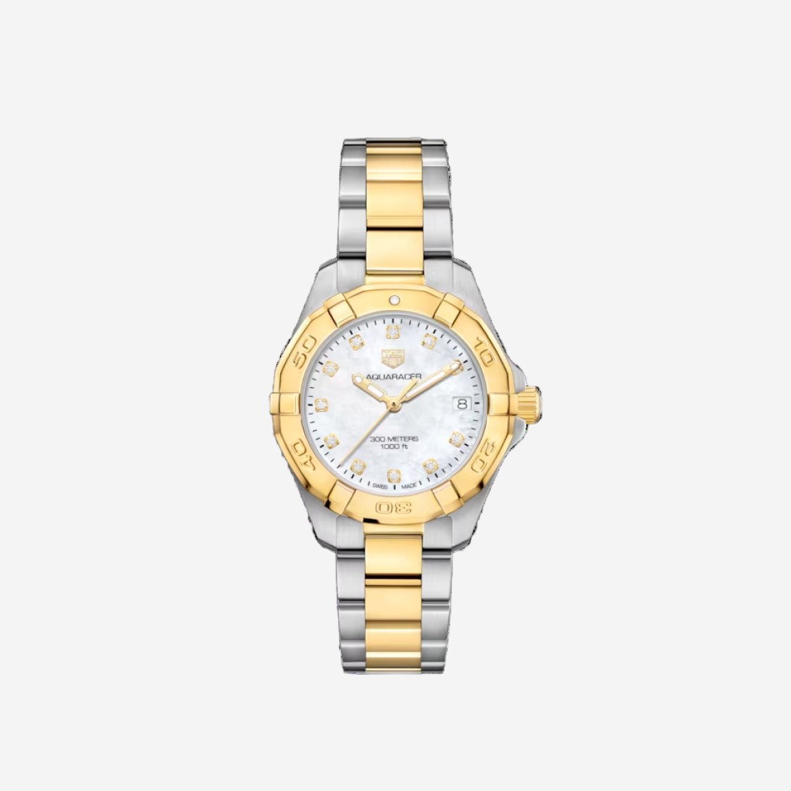 (W) TAG Heuer Aquaracer Quartz Steel Gold White 상세 이미지 1