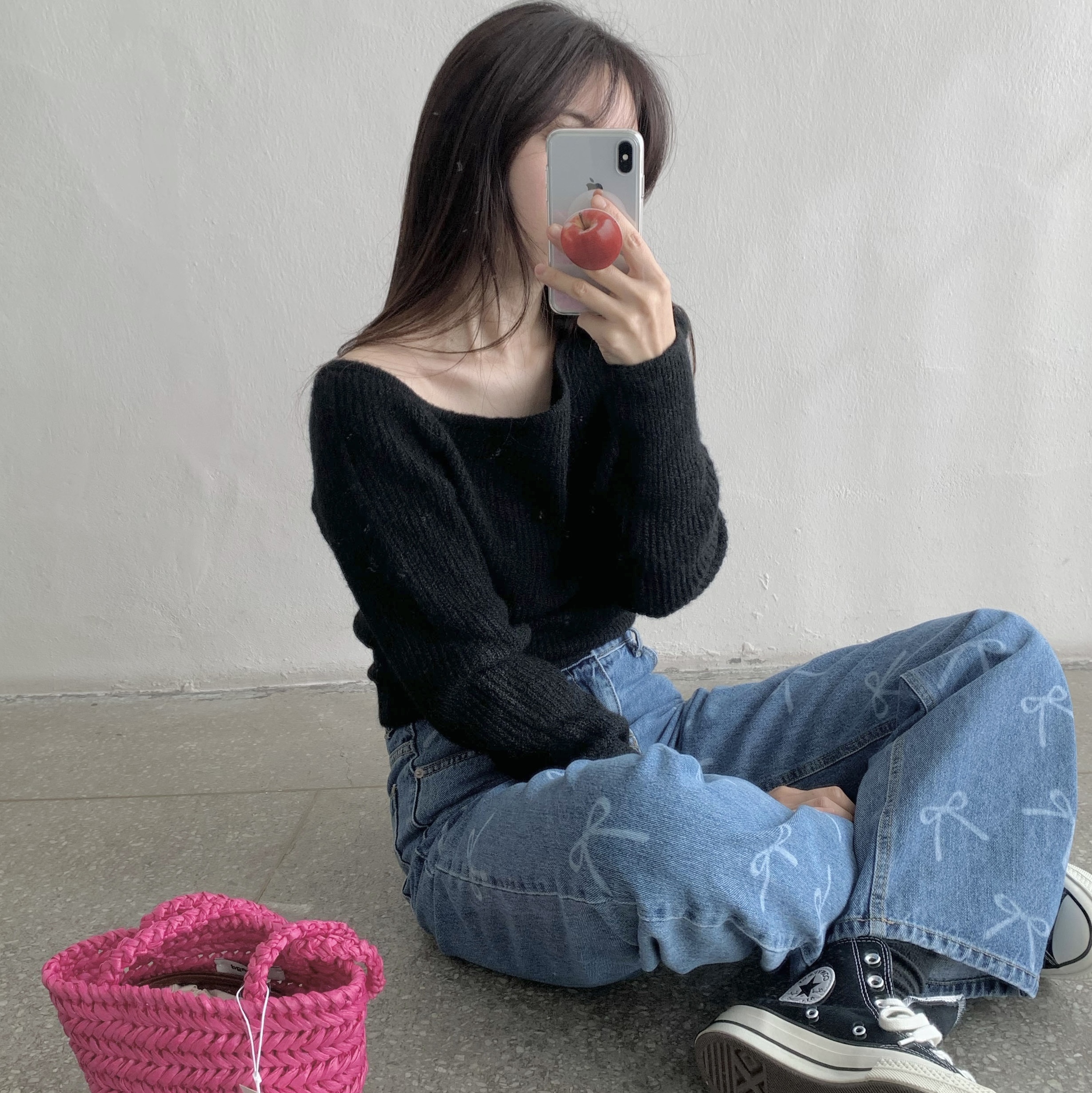 Converse Chuck 70 Hi Black 착용 스타일 - 1