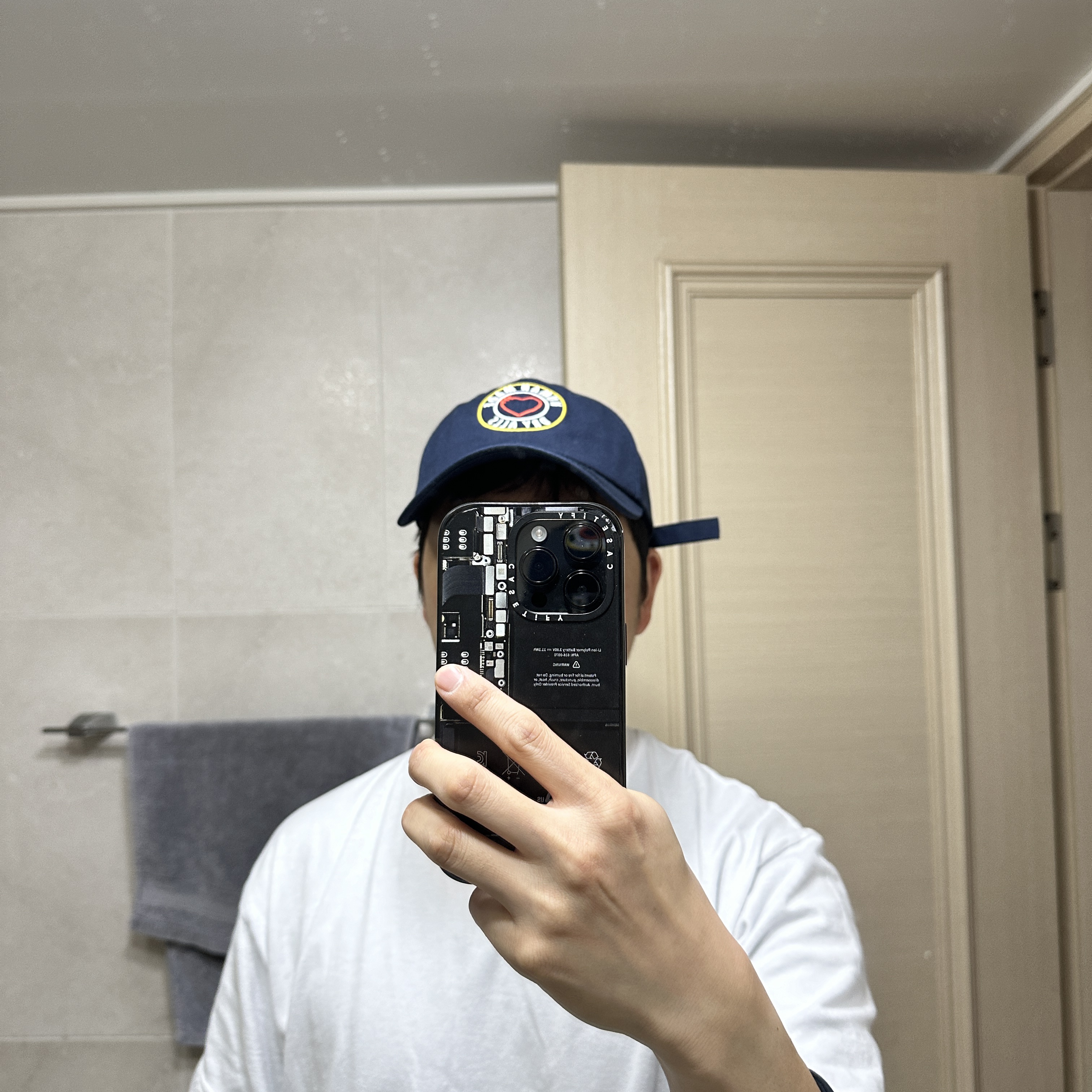 Human Made 6 Panel Twill Cap #2 Navy 착용 스타일 - 1