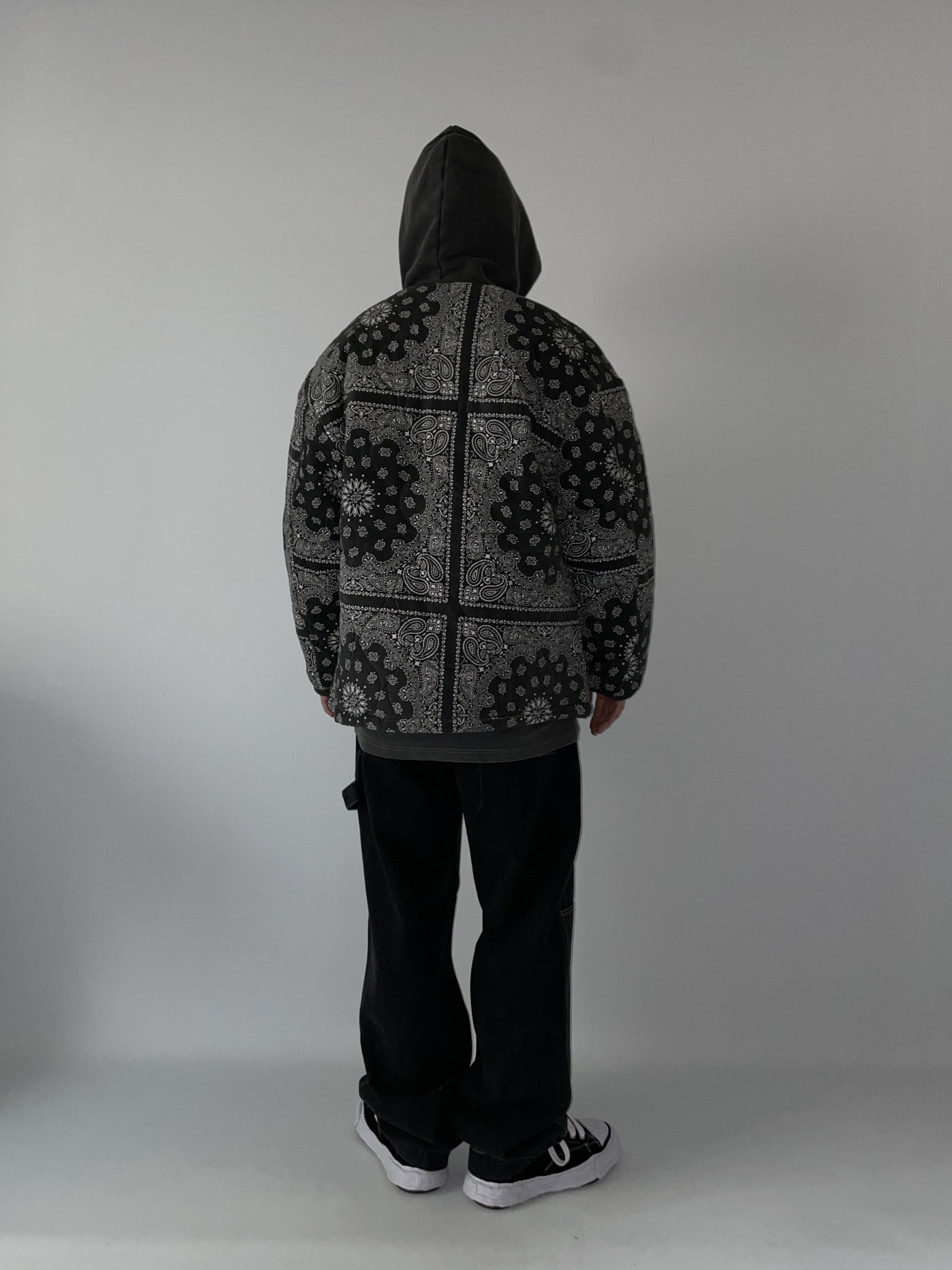 Supreme Loose Gauge Beanie Black, Maison Mihara Yasuhiro Peterson23 OG Sole Canvas Low-top Sneakers Black 착용 스타일 - 3