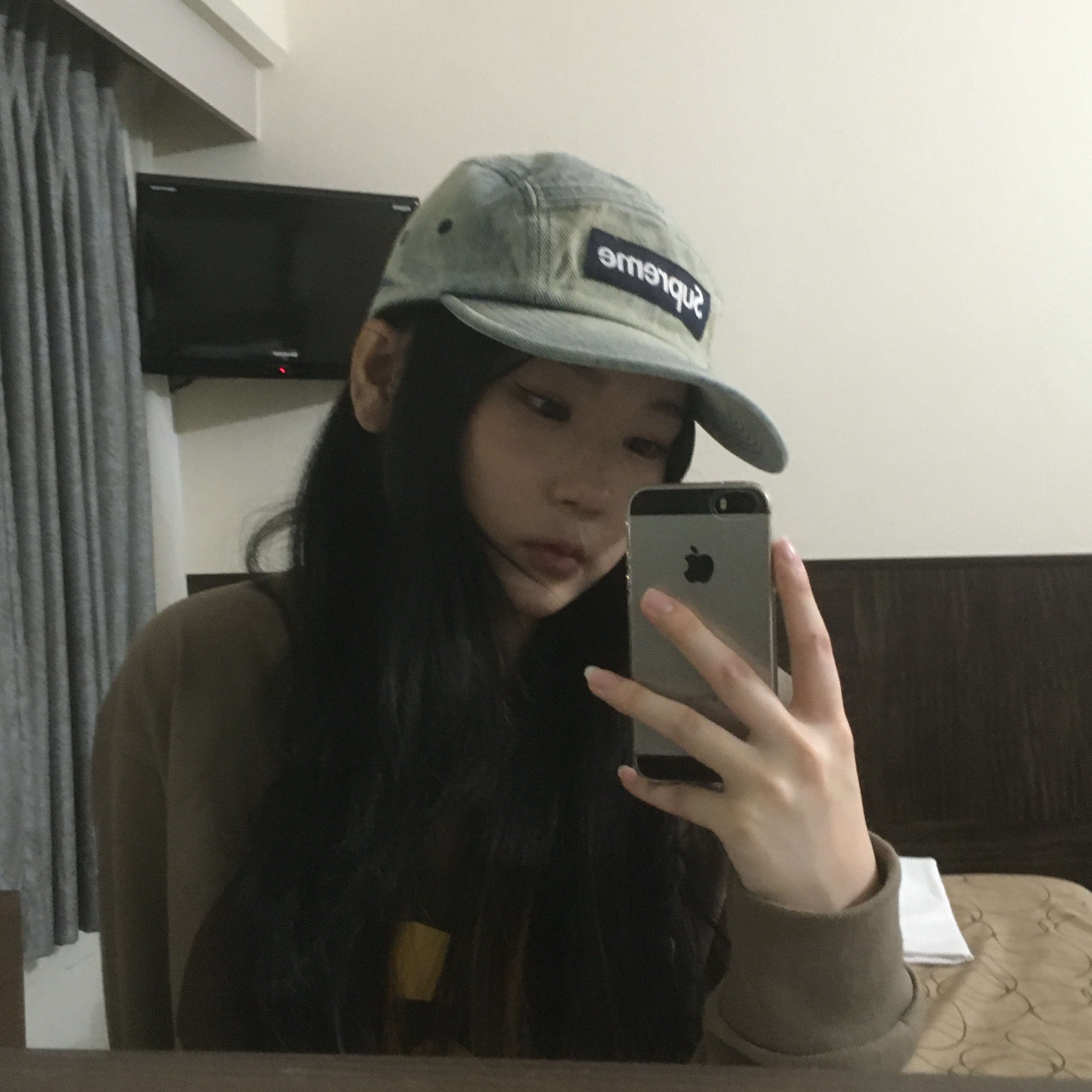 Supreme Washed Chino Twill Camp Cap Dirty Indigo - 24SS 착용 스타일