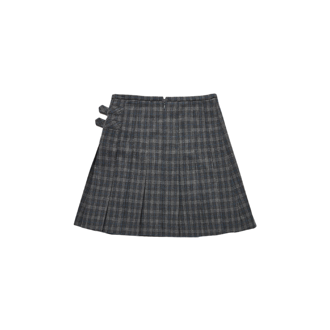 (W) Dunst Buckle Pleats Mini Check Skirt Grey Check 상세 이미지 2