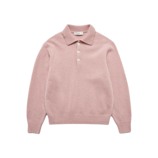 던스트 칼라드 베이비 알파카 스웨터 소프트 핑크