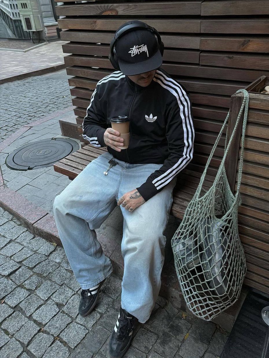 Adidas x KoRn Track Top Black - US Sizing, Adidas x KoRn Track Top Black - KR Sizing 착용 스타일 - 2