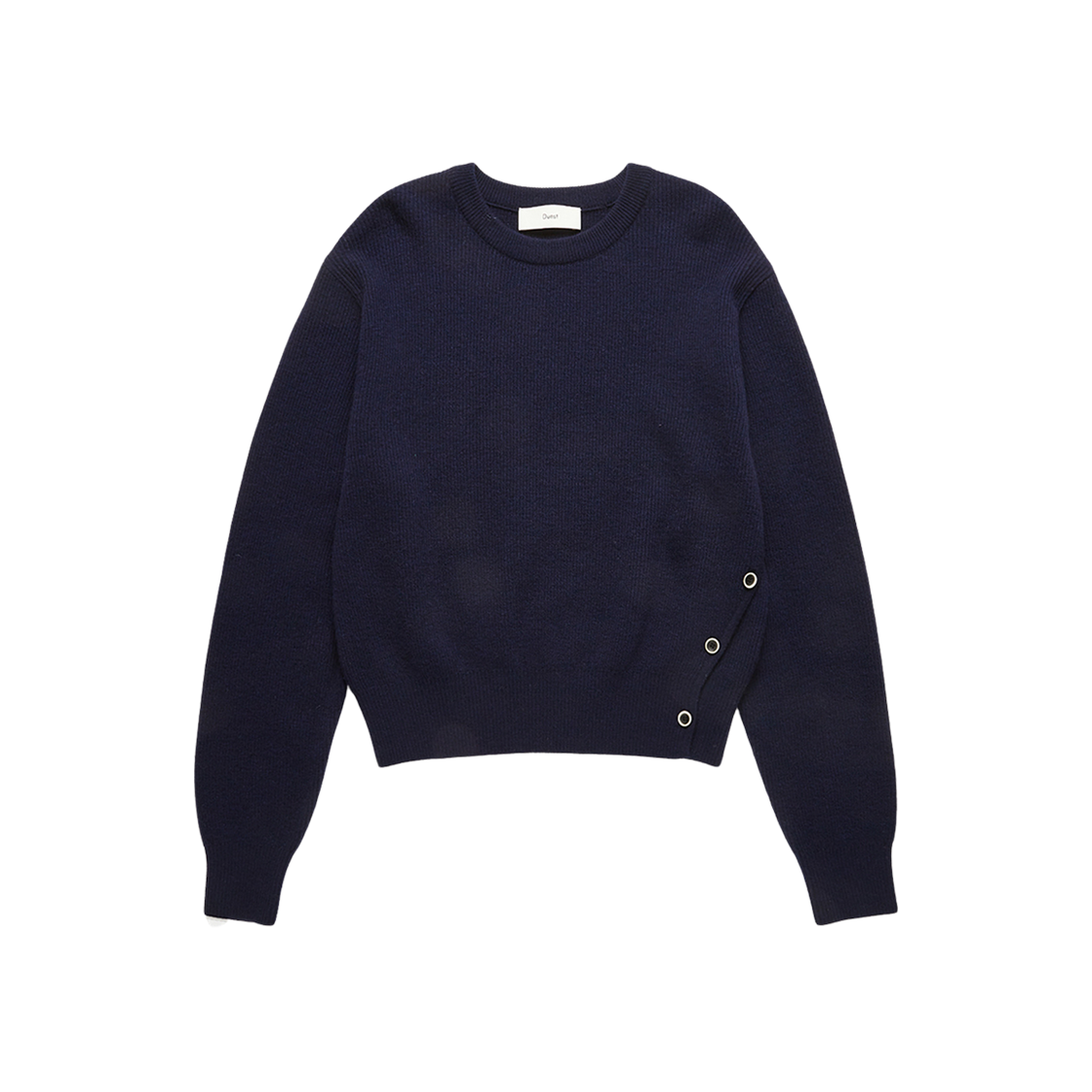 Dunst Buttoned Crewneck Sweater Navy 상세 이미지 1