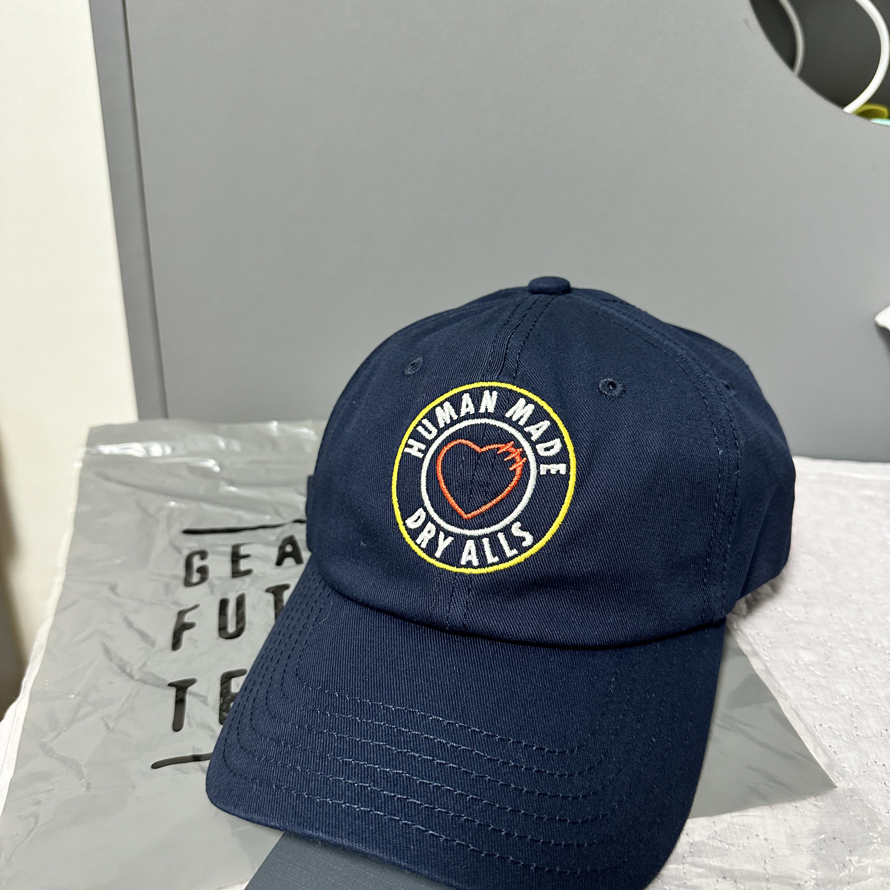 Human Made 6 Panel Twill Cap #2 Navy 착용 스타일 - 3