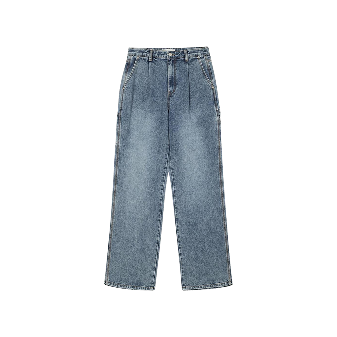 Dunst Wide-Fit Carpenter Jeans Greyish Light Blue 상세 이미지 1