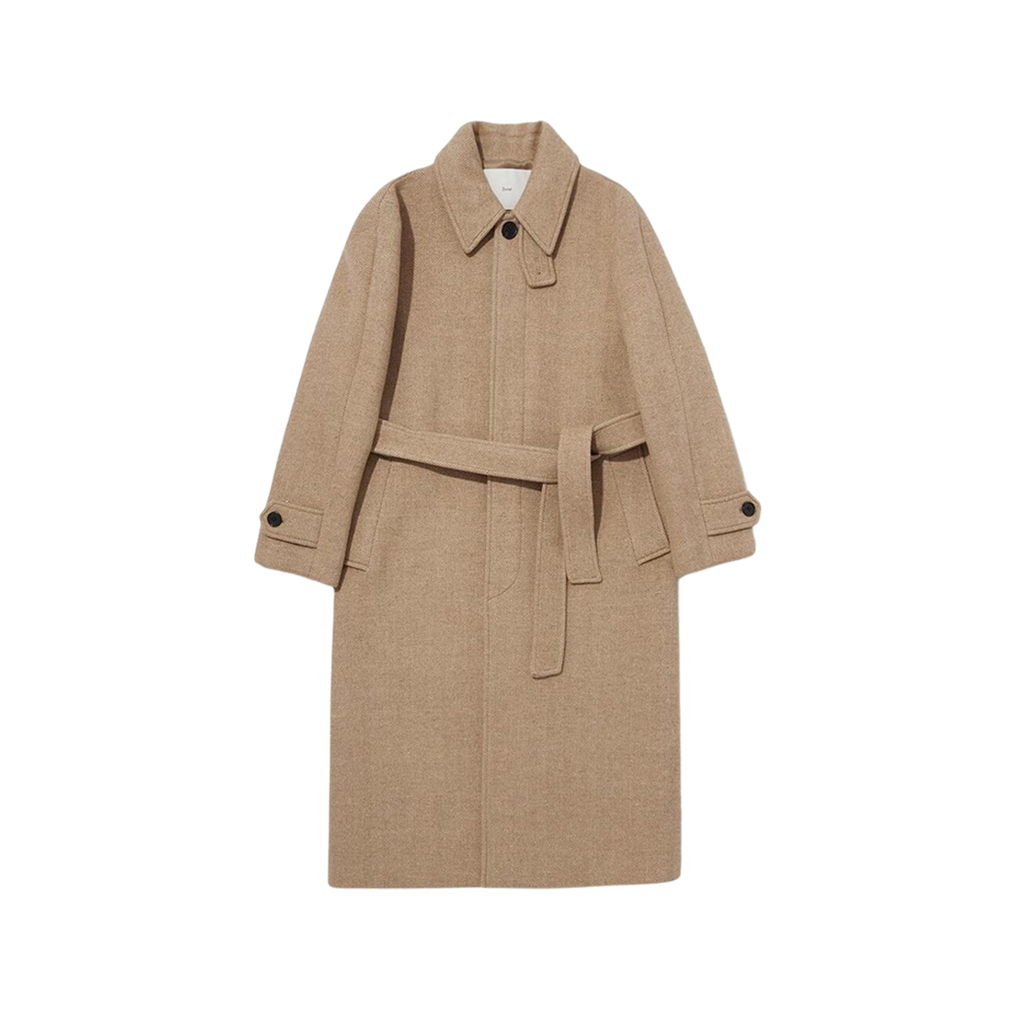 Dunst Belted Wool Mac Coat Camel Beige Herringbone 상세 이미지 1