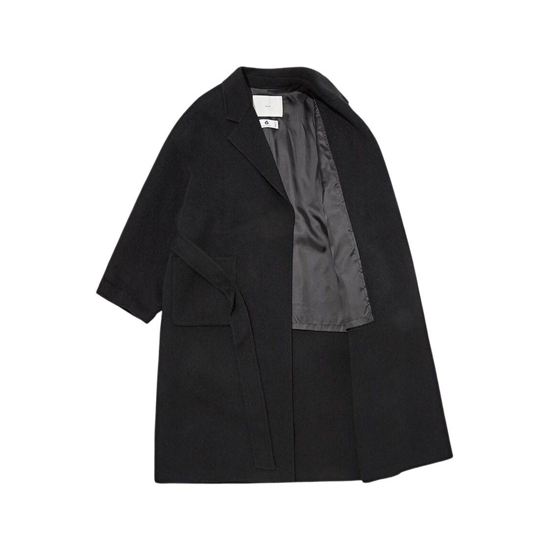 (W) Dunst Handmade Cashmere Robe Coat Black 상세 이미지 3