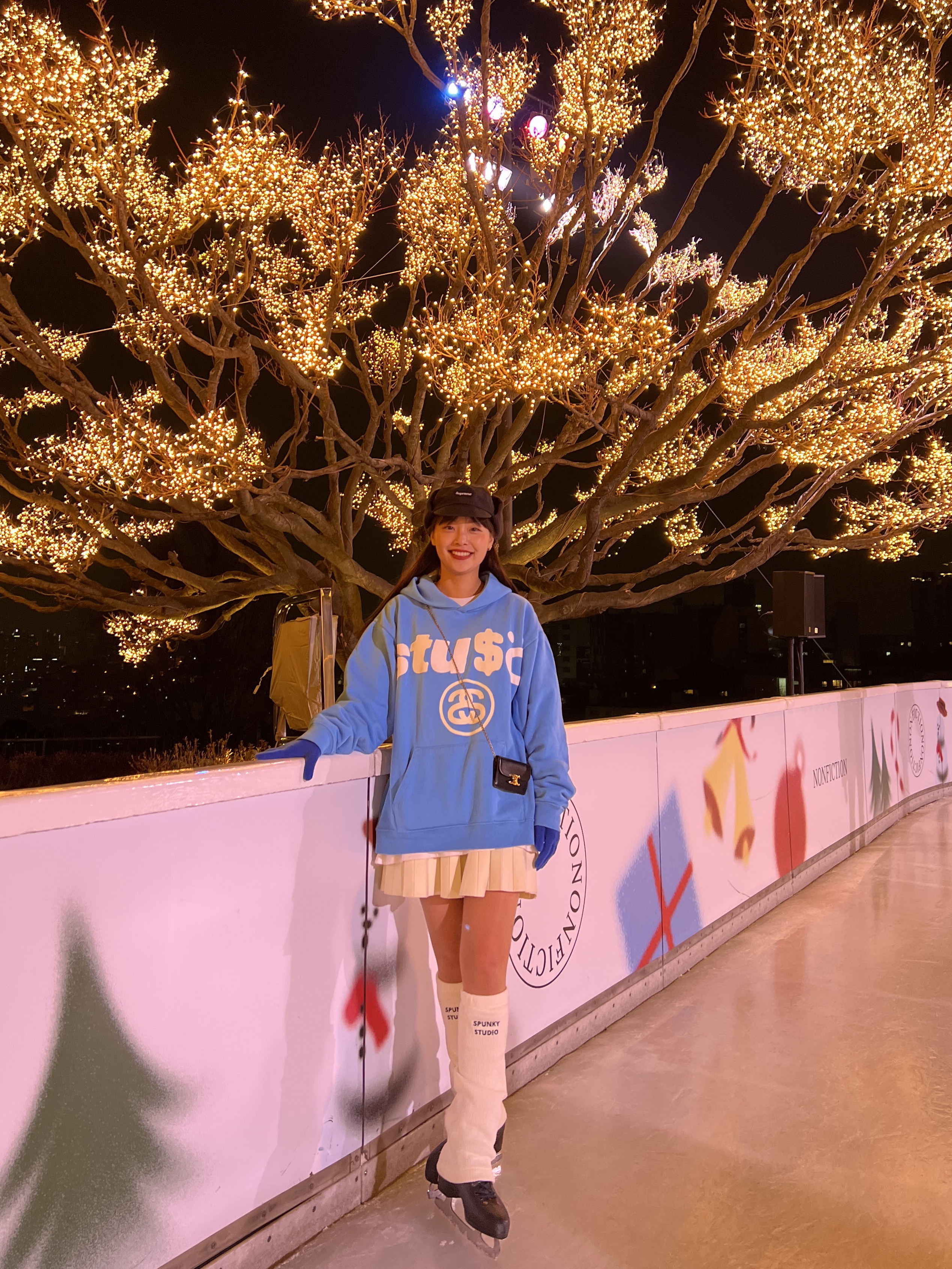 Supreme Gore-Tex Earflap Cap Black - 23FW, (W) Adidas Gazelle Indoor Blue Fusion Cloud White 착용 스타일 - 6