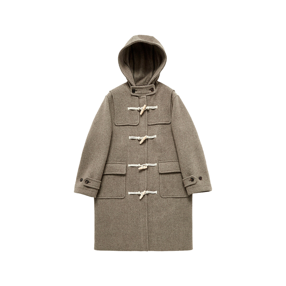 (W) Dunst Classic Duffle Coat Brown Twill 상세 이미지 1