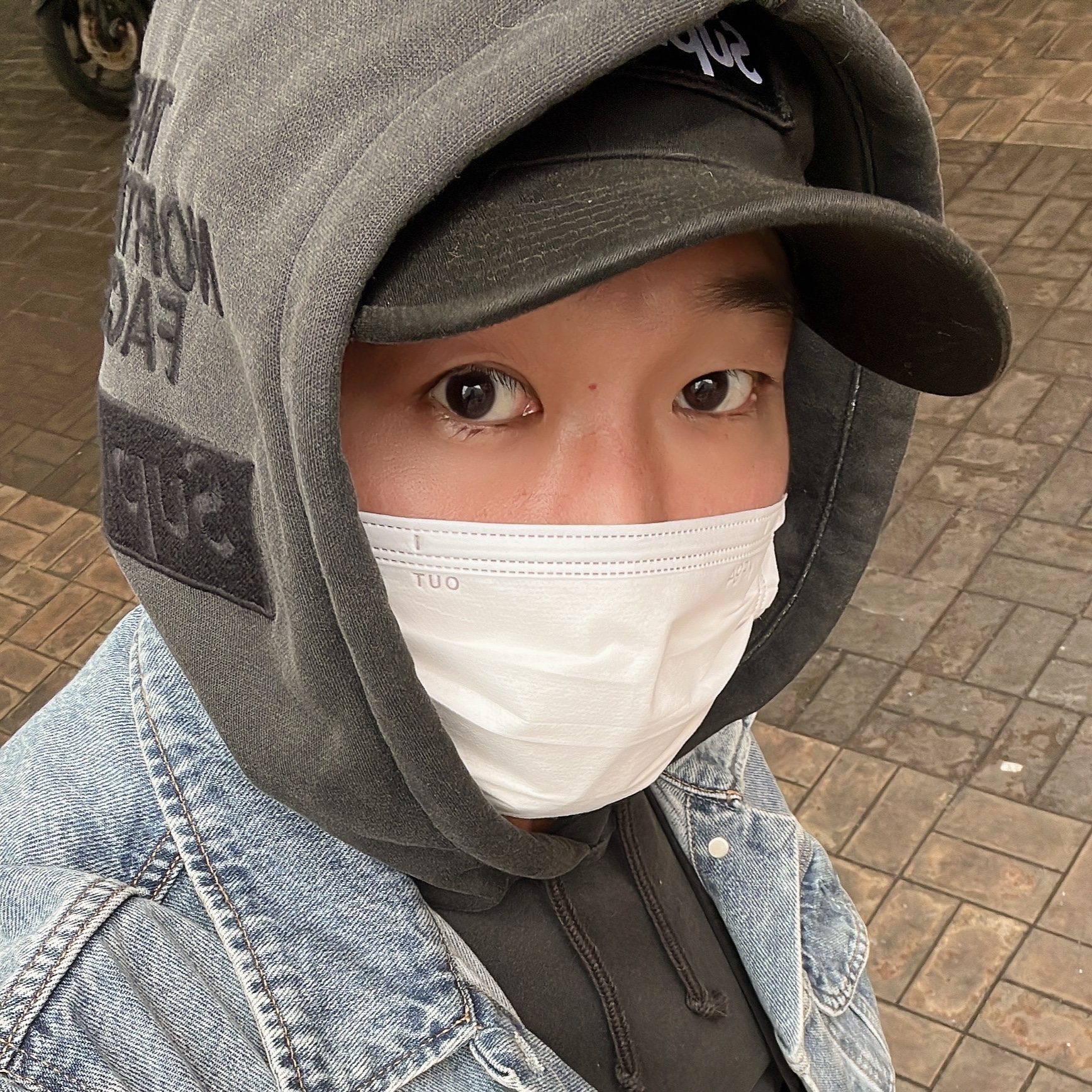 Supreme x The North Face Pigment Printed Hooded Sweatshirt Black - 22FW, Supreme Military Camp Cap Black - 21FW 착용 스타일 - 1