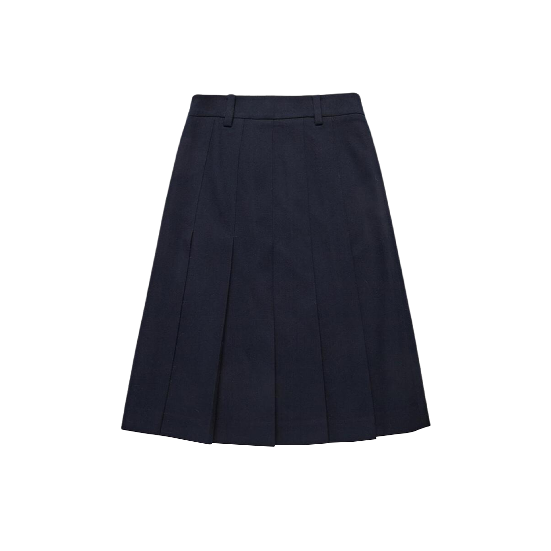 (W) Dunst Flannel Pleats Midi Skirt Navy 상세 이미지 2