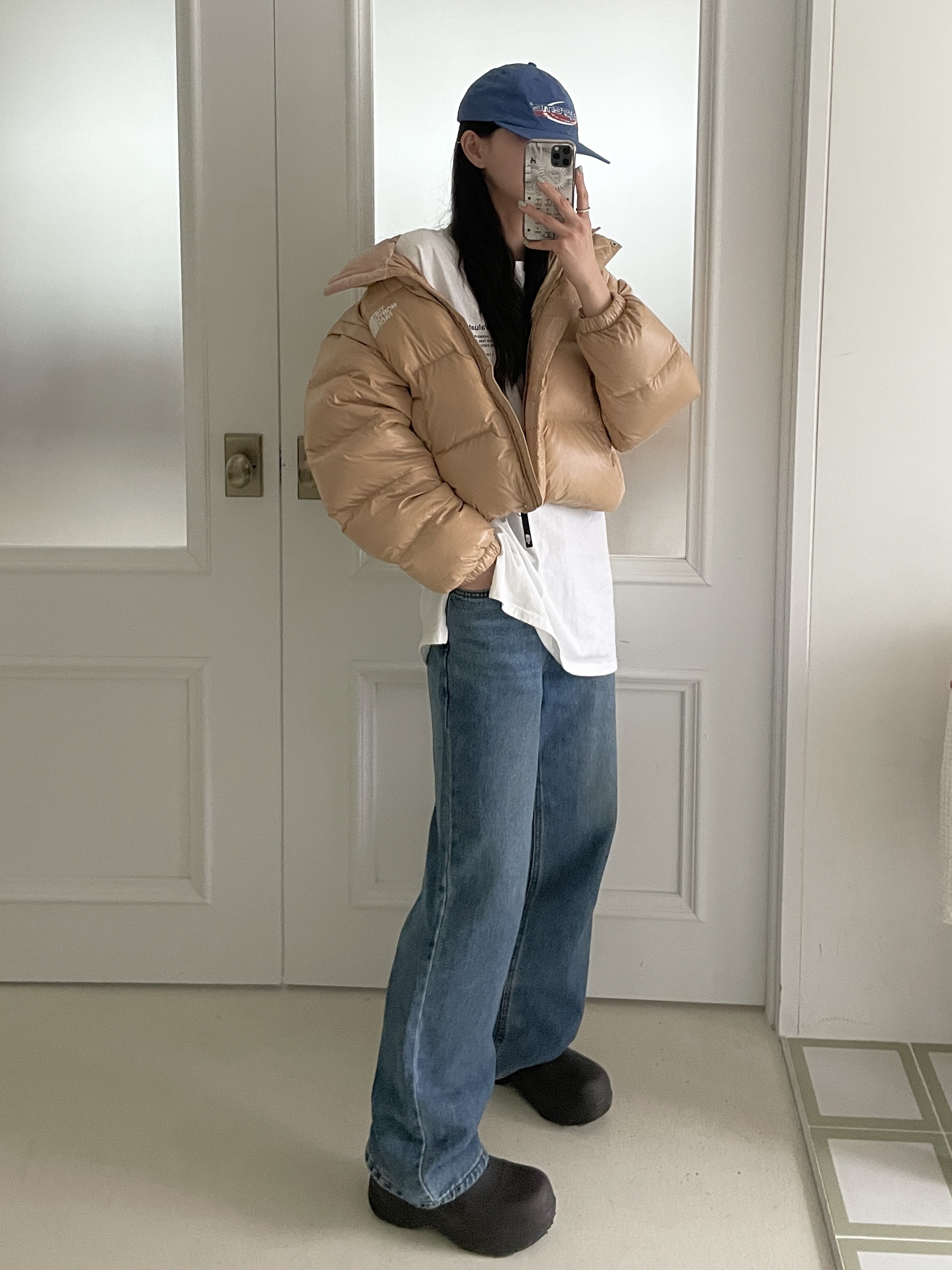 Supreme Resistant 6-Panel Blue - 23FW, (W) The North Face White Label Glossy Detachable Down Jacket Gold Beige 착용 스타일 - 2