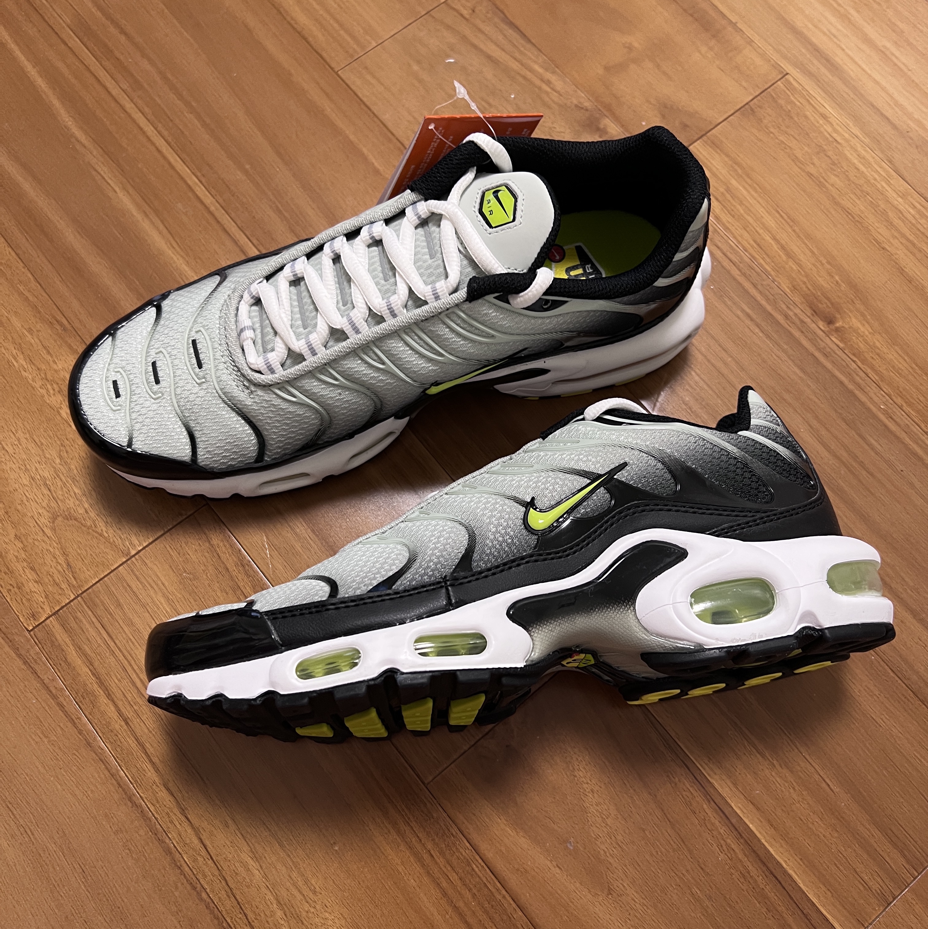 Nike Air Max Plus Black Bright Cactus 착용 스타일