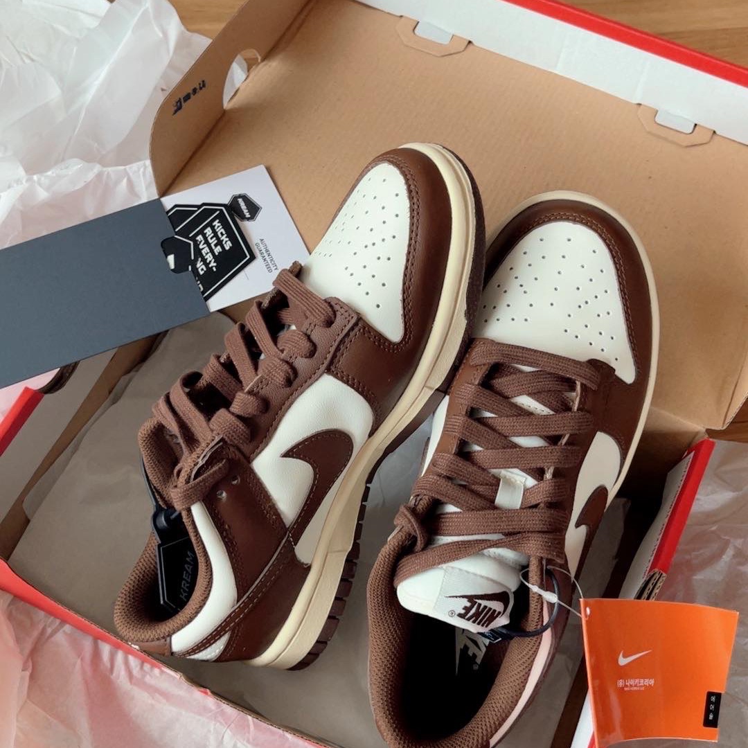 (W) Nike Dunk Low Sail Cacao Wow 착용 스타일 - 2