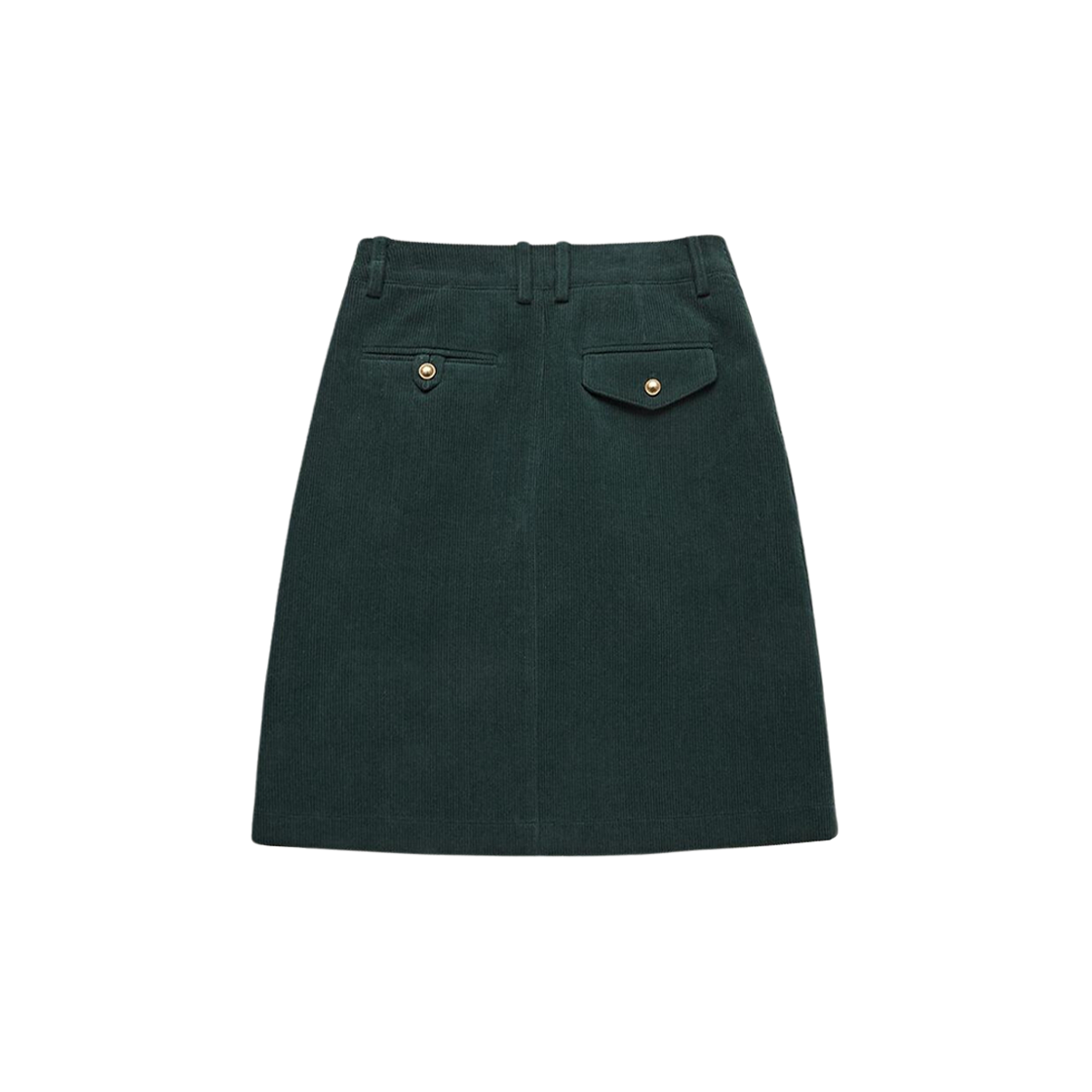 (W) Dunst A-Line Button Point Corduroy Skirt Corduroy Green 상세 이미지 2