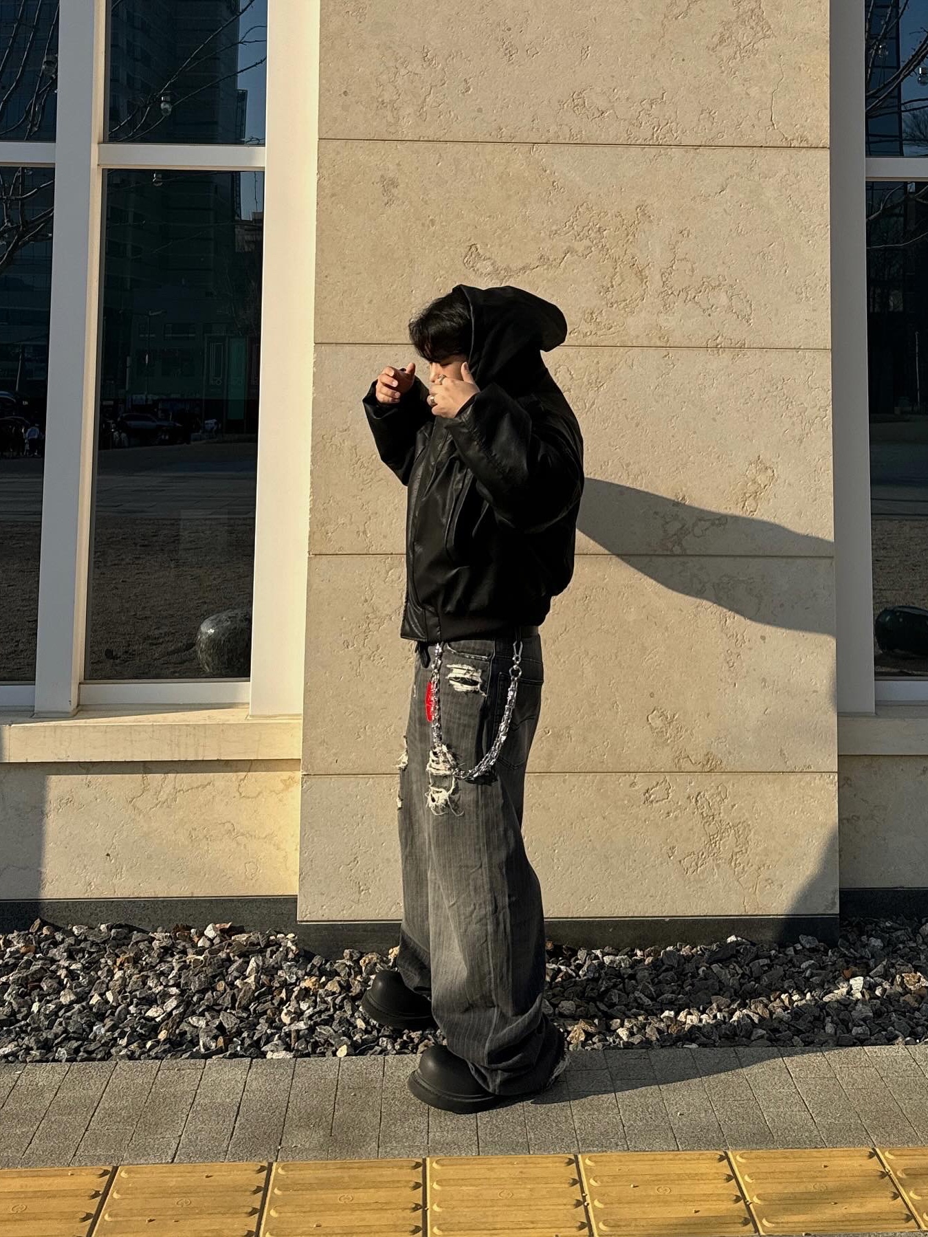 Balenciaga Steroid Derby Black 착용 스타일 - 1