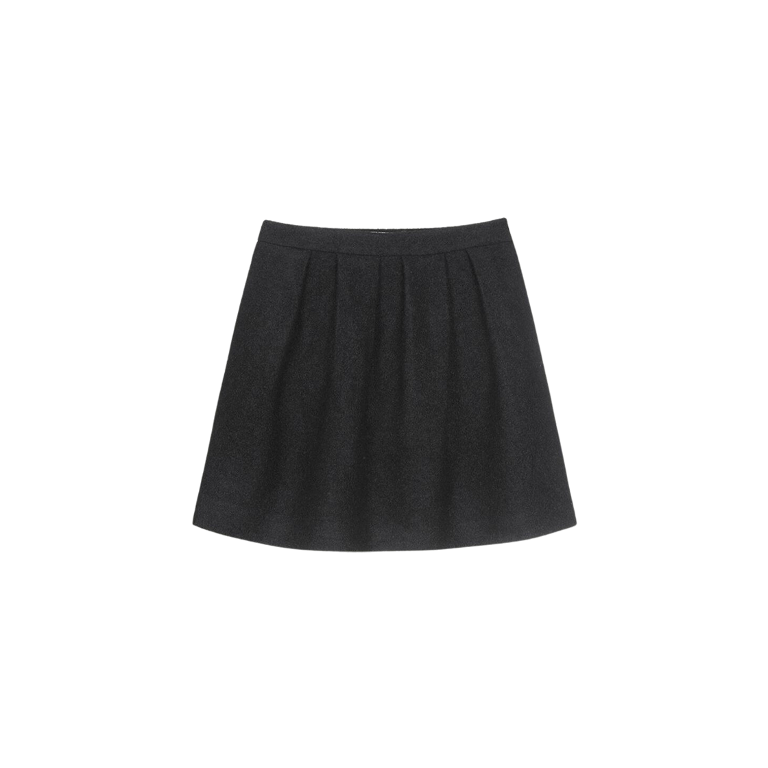 (W) Dunst Boucle Wool Bell-Line Midi Skirt Black 상세 이미지 1