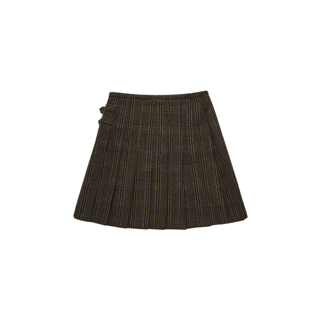 (W) Dunst Buckle Pleats Mini Check Skirt Brown Check 상세 이미지 2