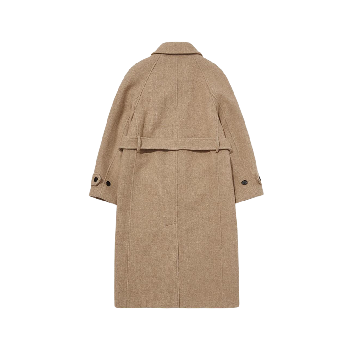 Dunst Belted Wool Mac Coat Camel Beige Herringbone 상세 이미지 2