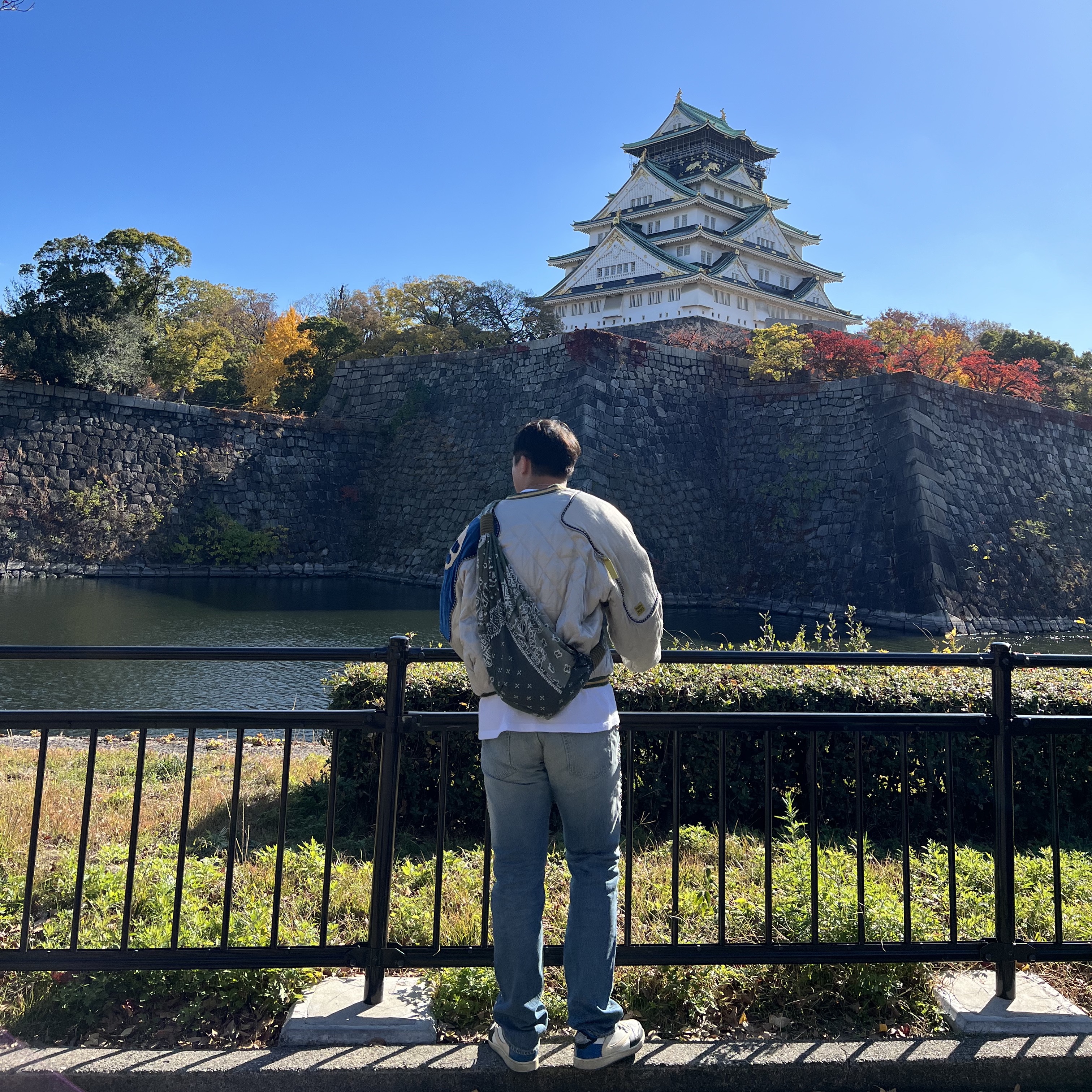 Kapital Gauze Bandana Beach Snuffkin Bag Khaki, Kapital 14 oz. Denim 5P Monkey Cisco Gemstone Pants Indigo (Processing) 착용 스타일 - 1