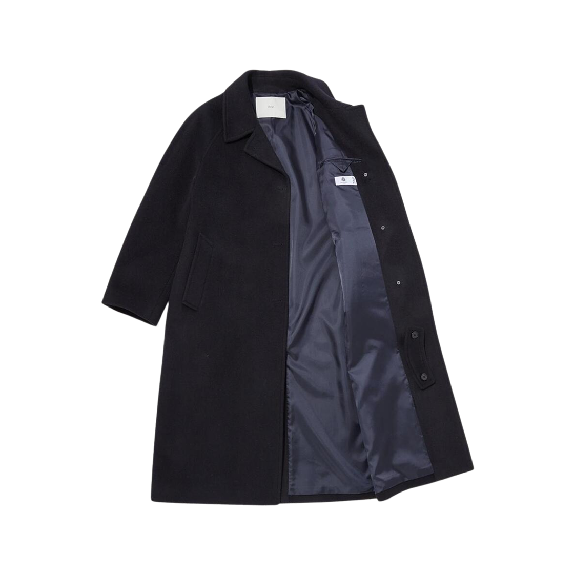 (W) Dunst Round Shape Cashmere Mac Coat Dark Navy 상세 이미지 3