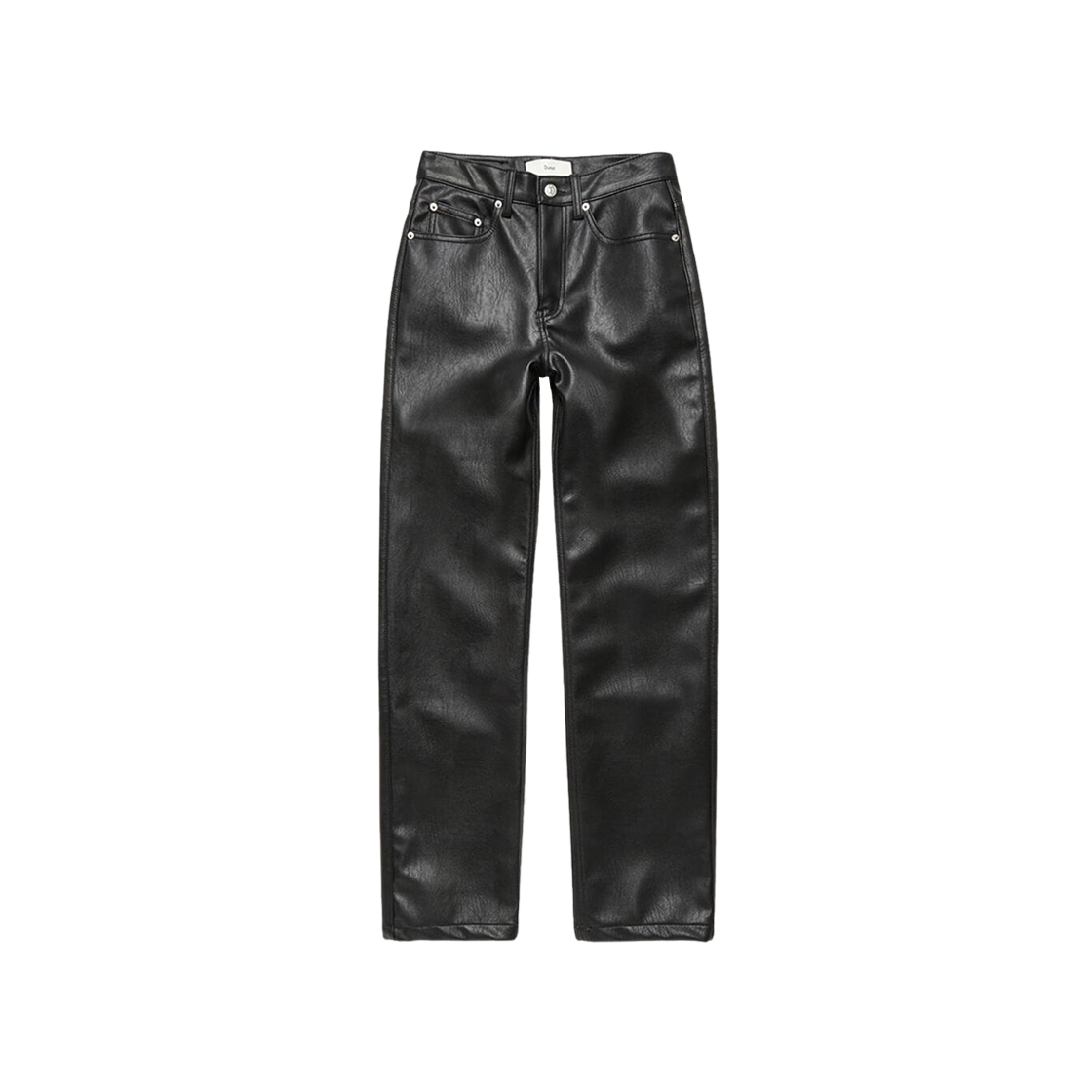 (W) Dunst Vegan Leather Jeans Black 상세 이미지 1