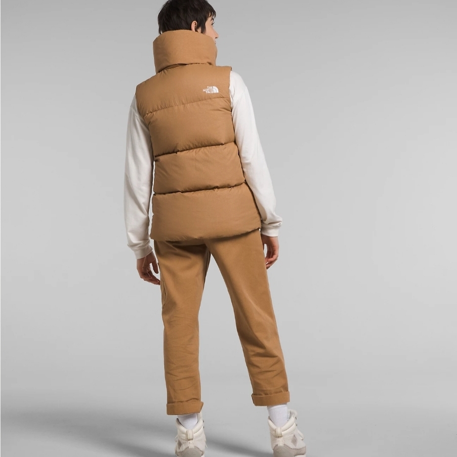 (W) The North Face Glacier Basin Vest Almond Butter 착용 스타일 - 2
