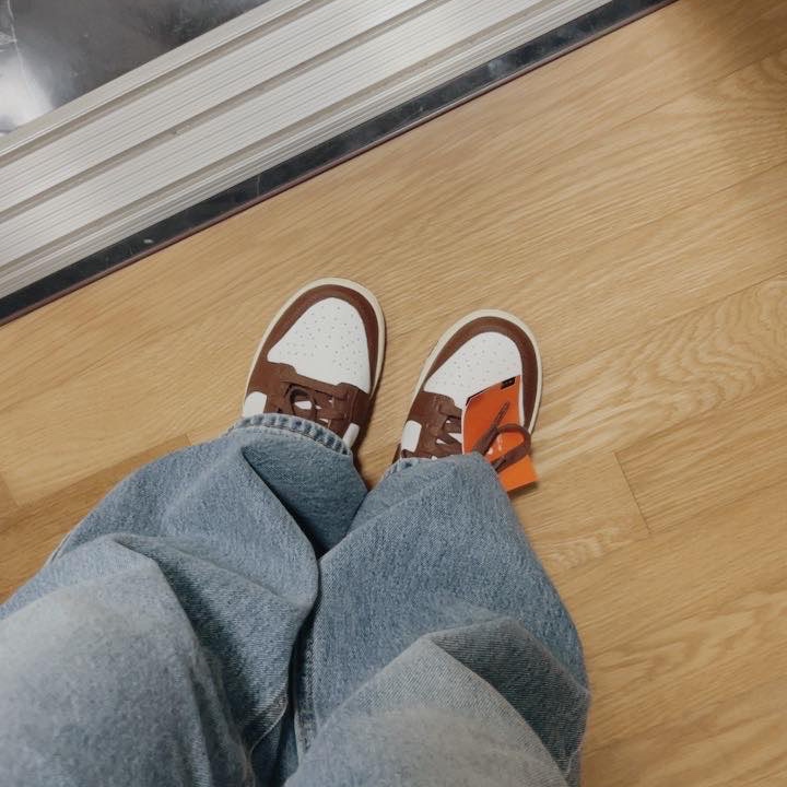 (W) Nike Dunk Low Sail Cacao Wow 착용 스타일 - 1