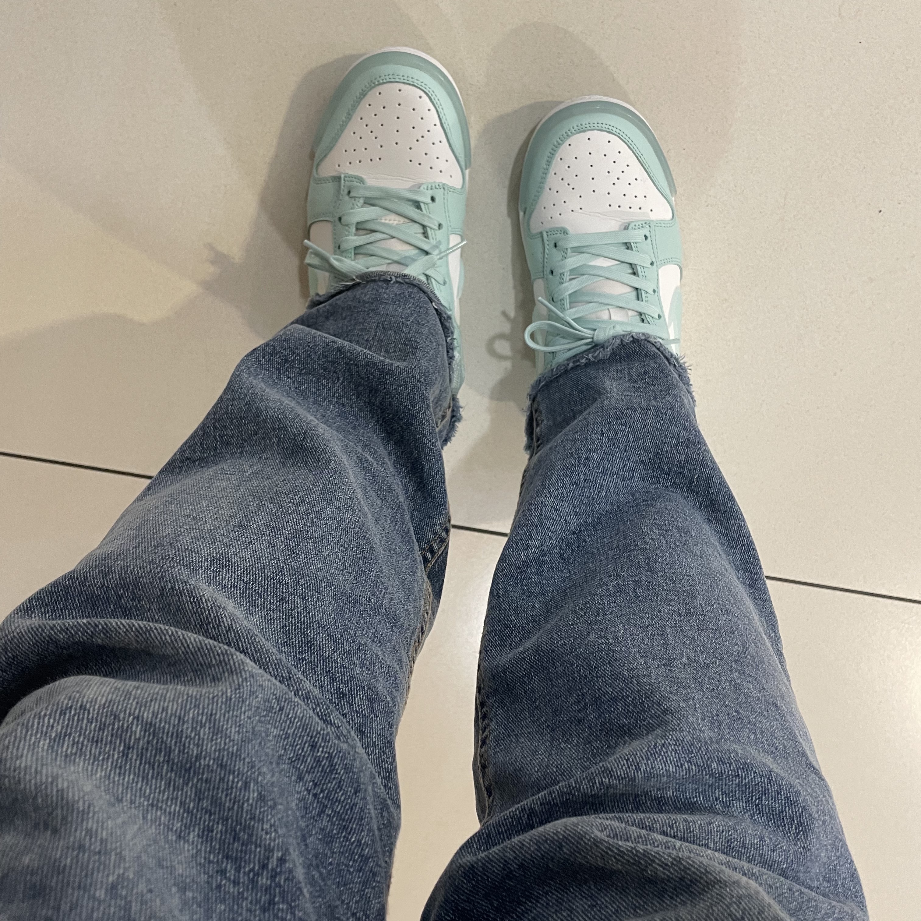 (W) Nike Dunk Low Twist Jade Ice 착용 스타일 - 1