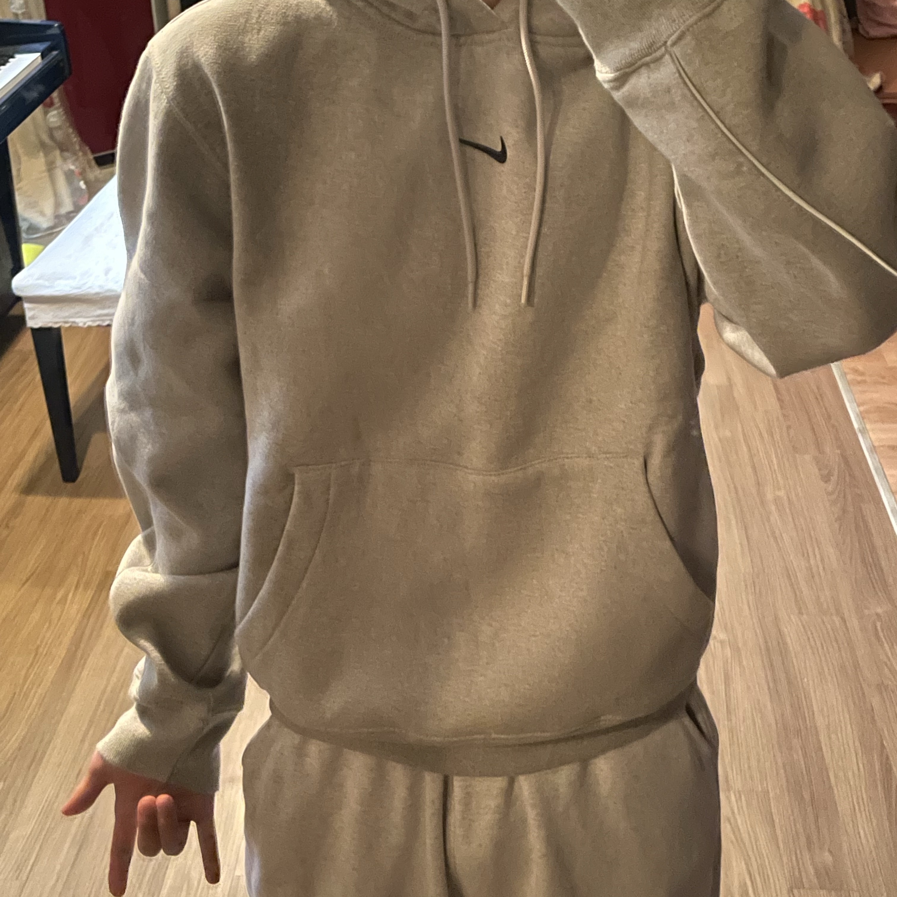 Nike x Drake Nocta Cardinal Stock Essential Hoodie Grey - Asia 착용 스타일
