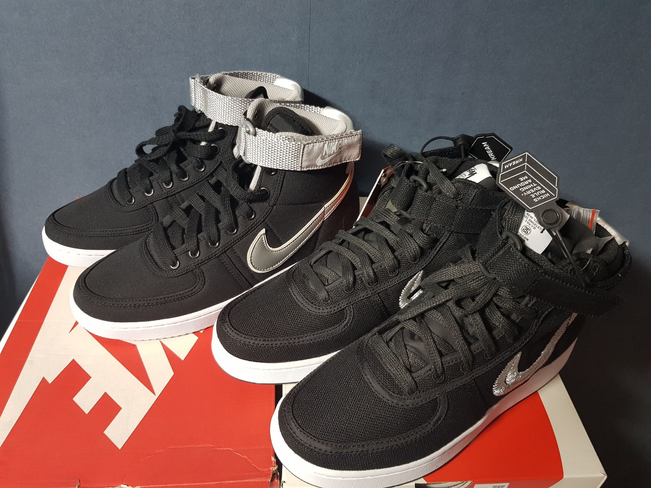 Nike x Stussy Vandal High Black 착용 스타일 - 2