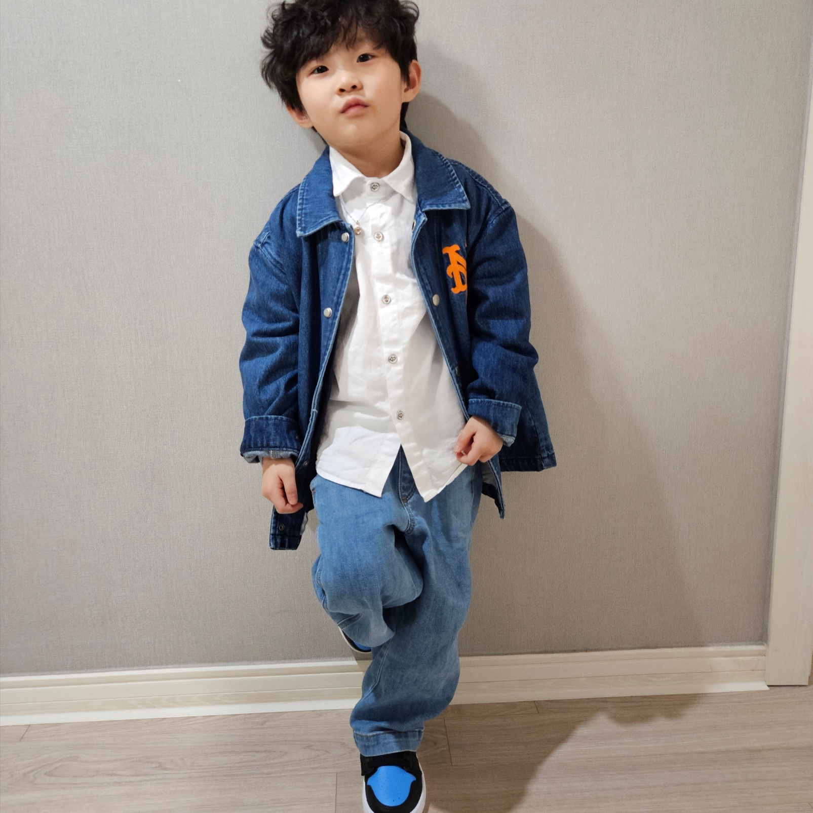 (PS) Jordan 1 Low Alt Black University Blue 착용 스타일 - 3