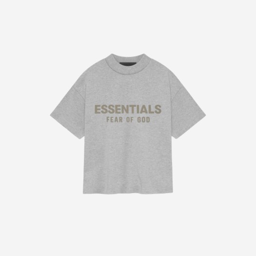 (키즈) 에센셜 크루넥 티셔츠 라이트 헤더 그레이 - 24SS