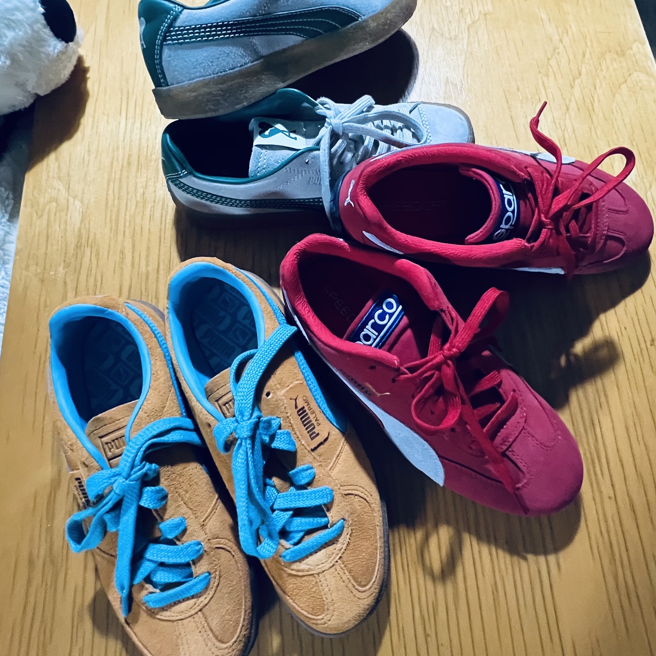 Puma Speedcat OG Sparco Ribbon Red White, Puma x AMI Suede Crepe Pristine 착용 스타일