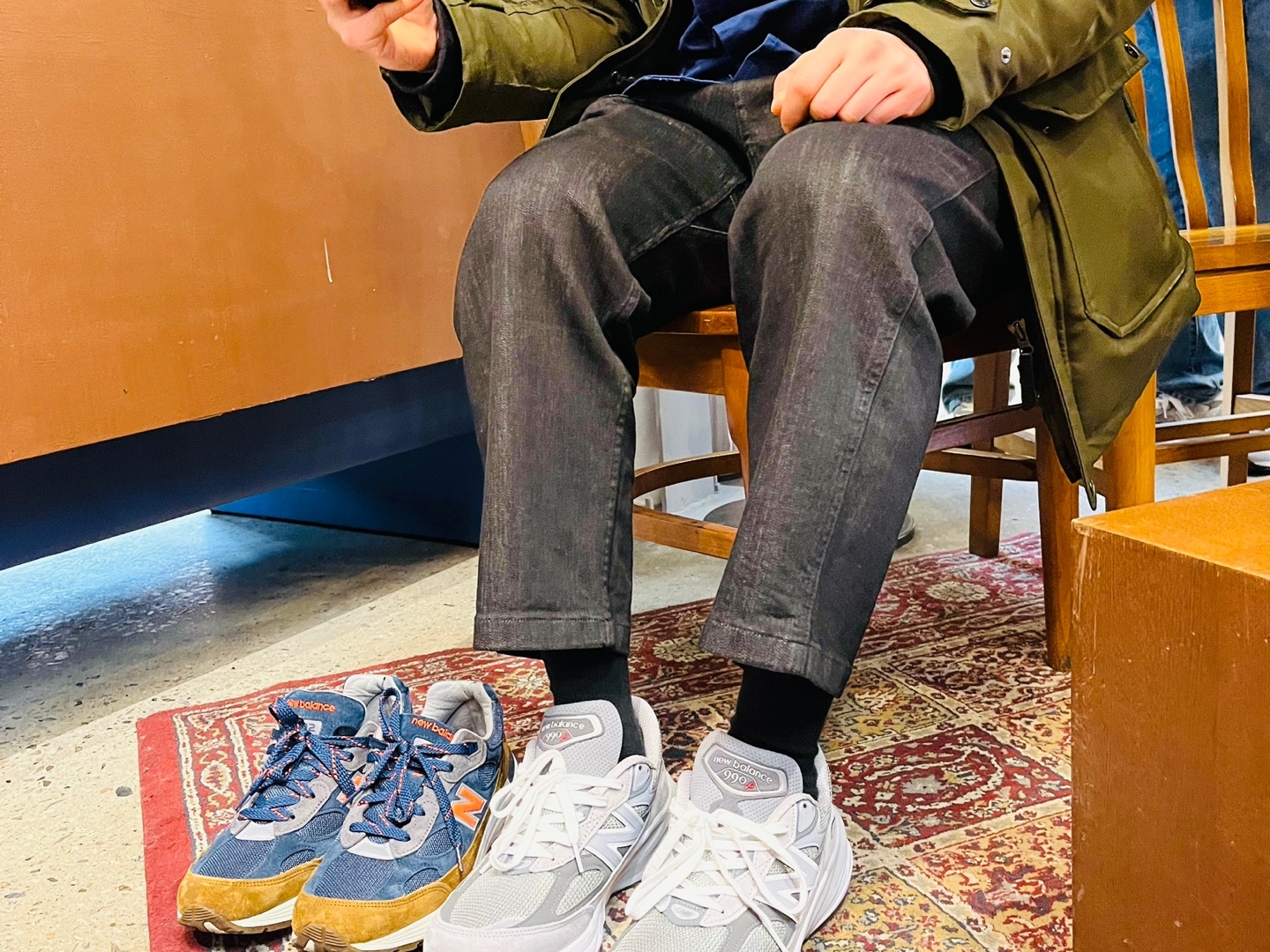 New Balance x J.Crew 992 Made in USA New York, New Balance 990v6 Made in USA Grey - D Standard 착용 스타일