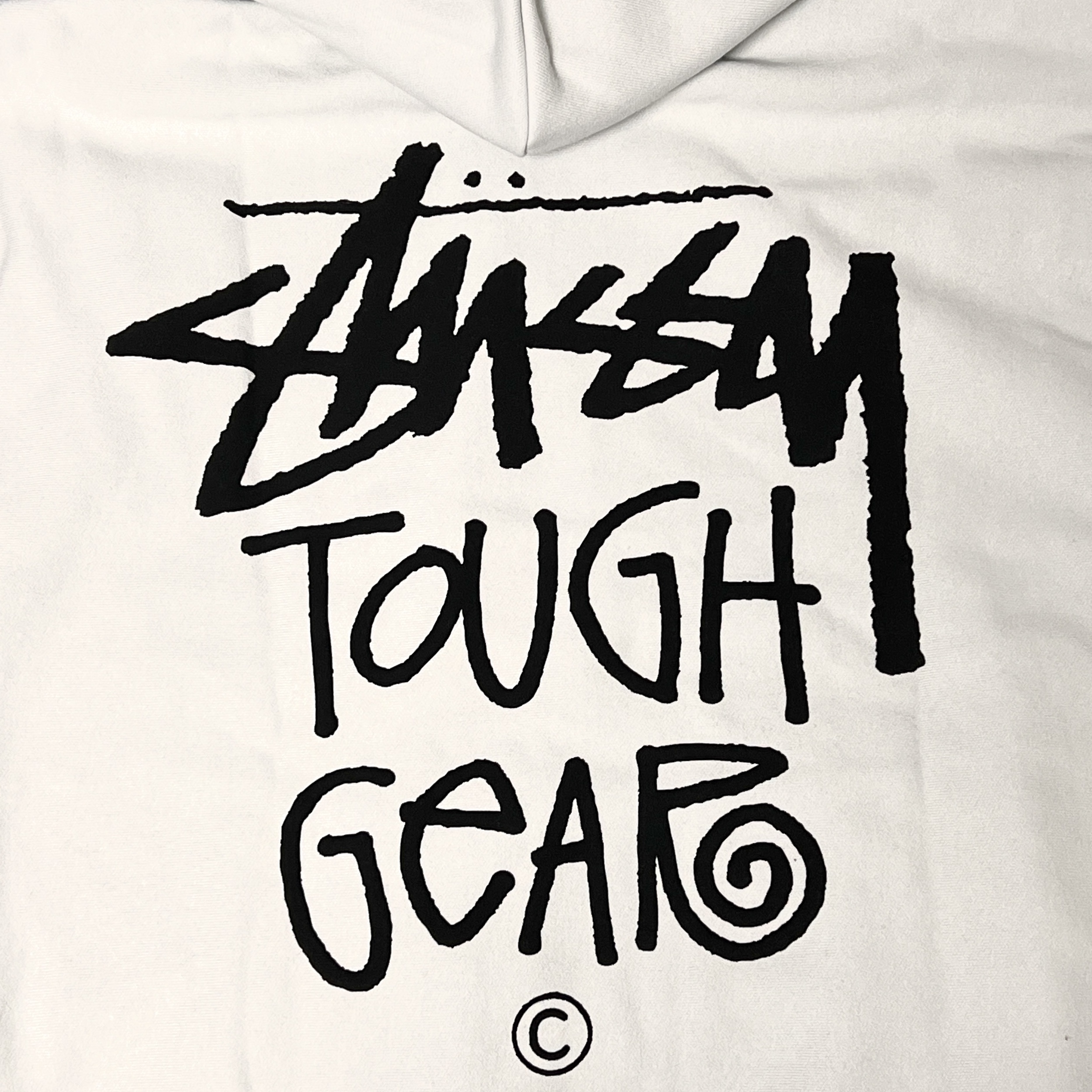 Stussy Tough Gear Hoodie Fog 착용 스타일 - 1
