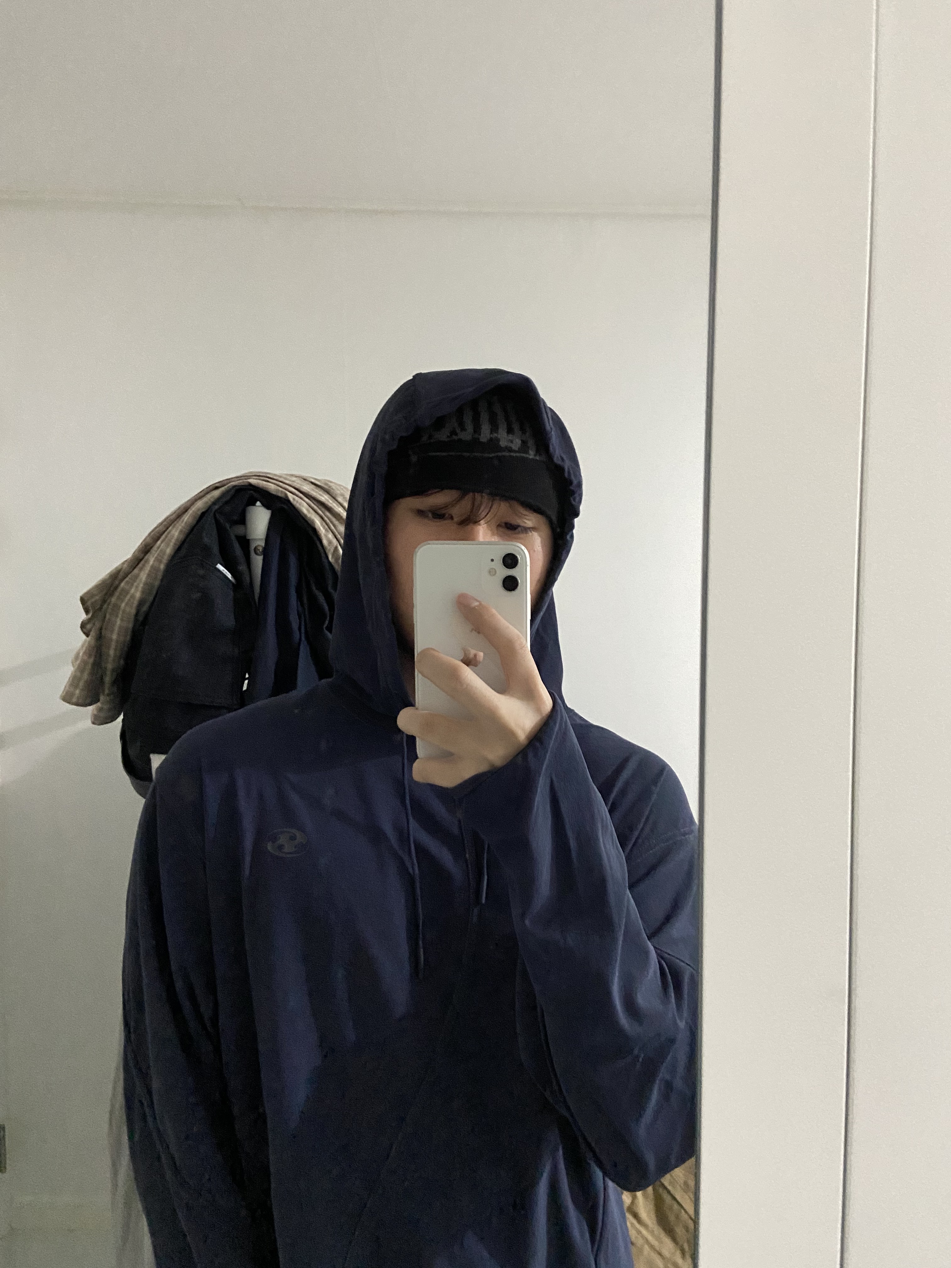 Sansan Gear Long Sleeves Hoodie Navy - 23FW 착용 스타일