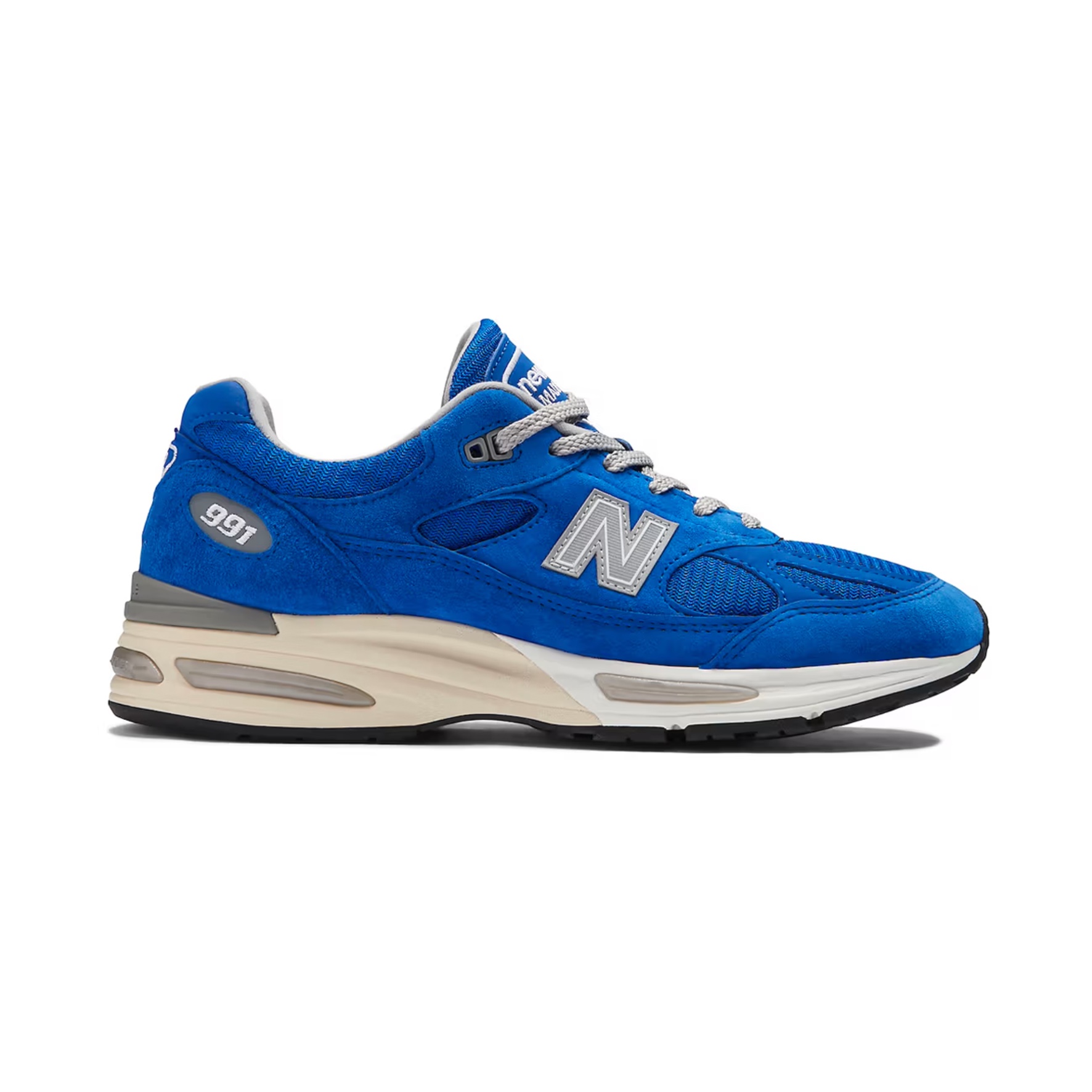 New Balance 991v2 Made in UK Dazzling Blue 착용 스타일 - 2